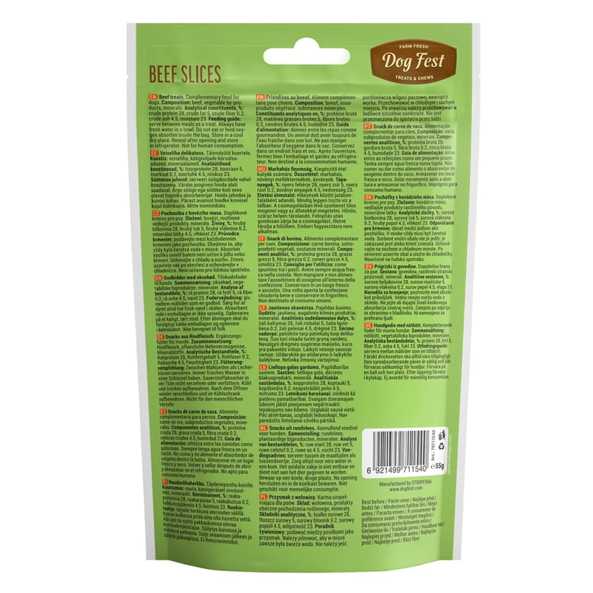 Dog Fest Beef Slices For Mini Dog - 55g - Image 3