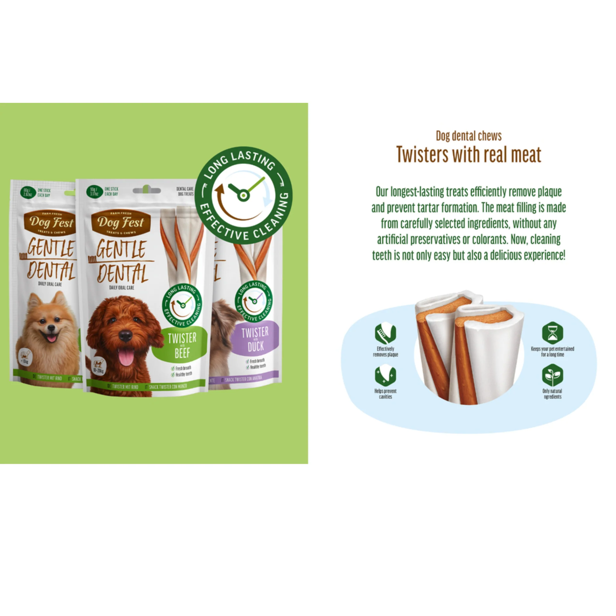 Dog Fest Dental Treats For Adult Dogs Beef - 90g - Image 3
