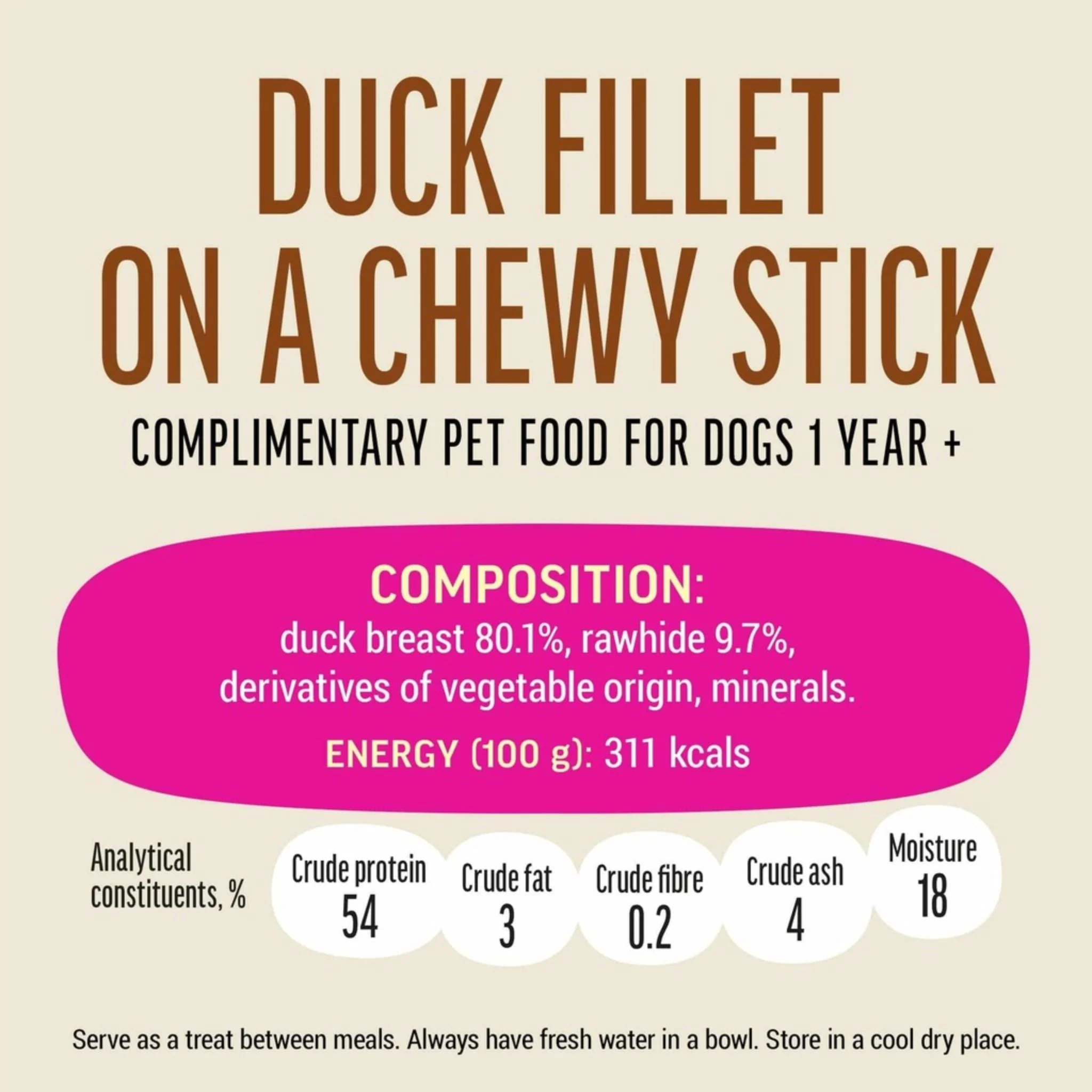 Dog Fest Duck Fillet On A Chewy Stick For Adult Dog - 90g - Image 4