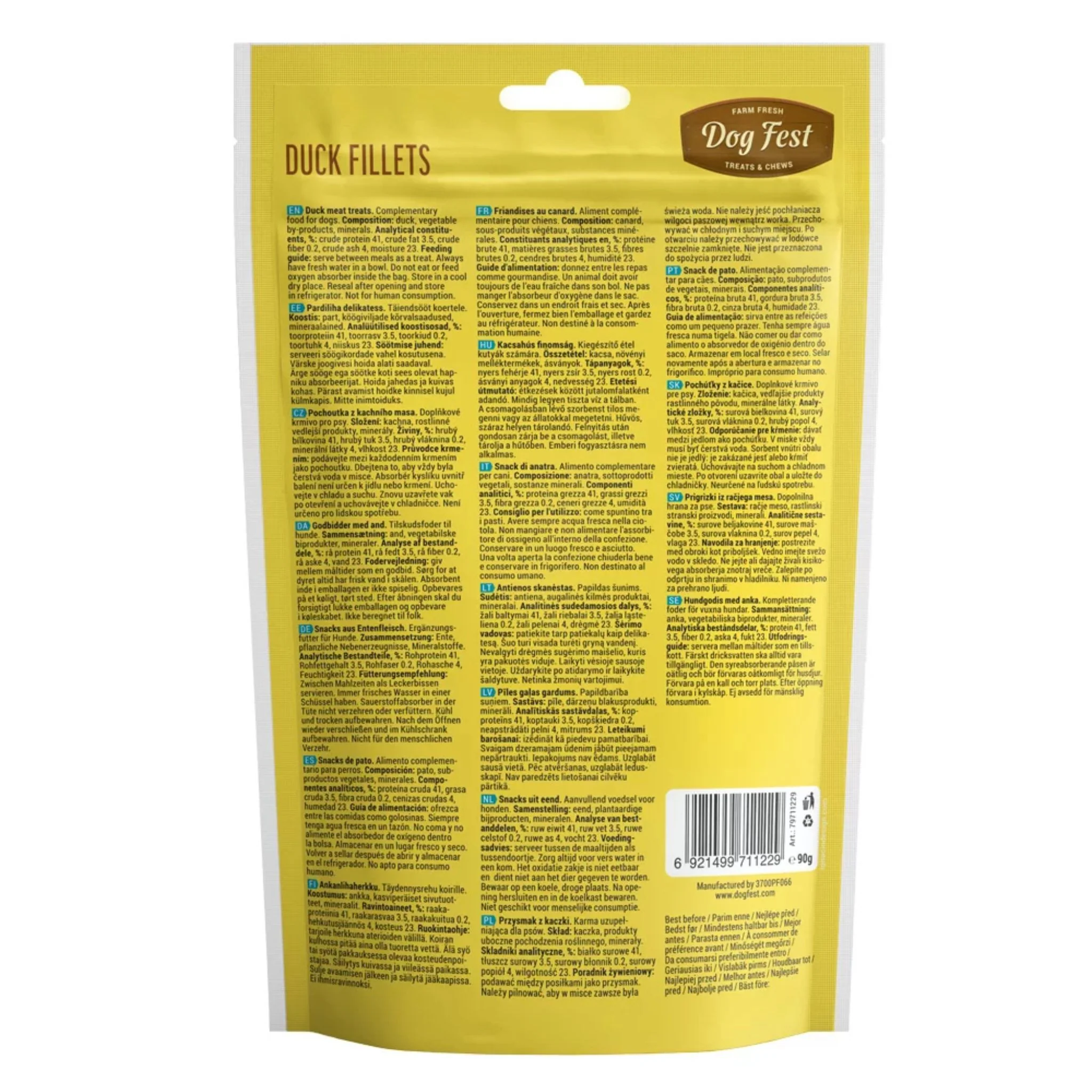 Dog Fest Duck Fillets For Adult Dog - 90g - Image 3