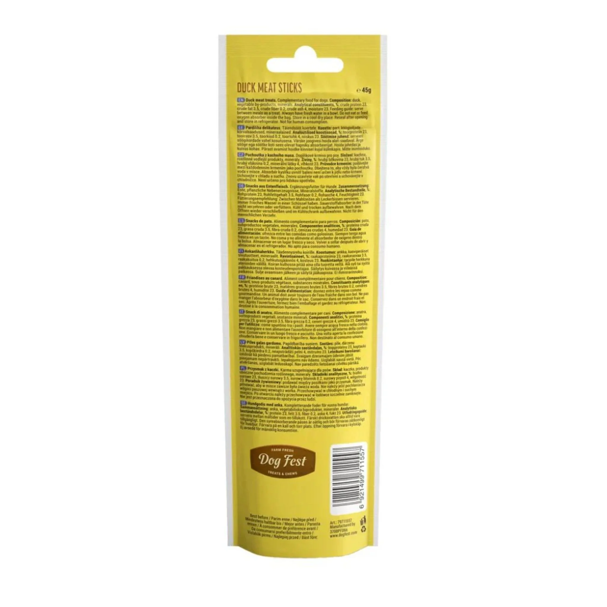 Dog Fest Duck Meat Sticks For Adult Dog - 45g - Image 2