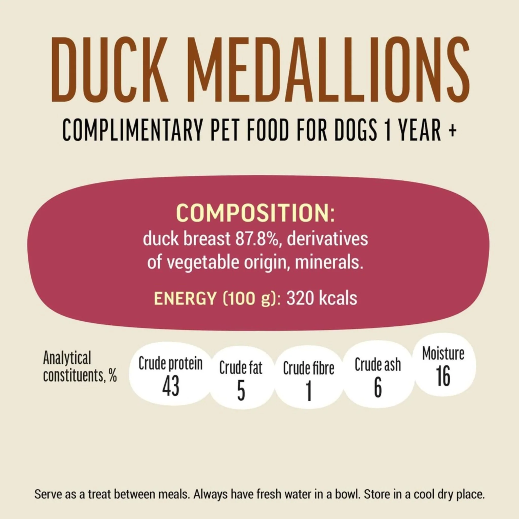 Dog Fest Duck Medallions For Adult Dog - 90g - Image 4