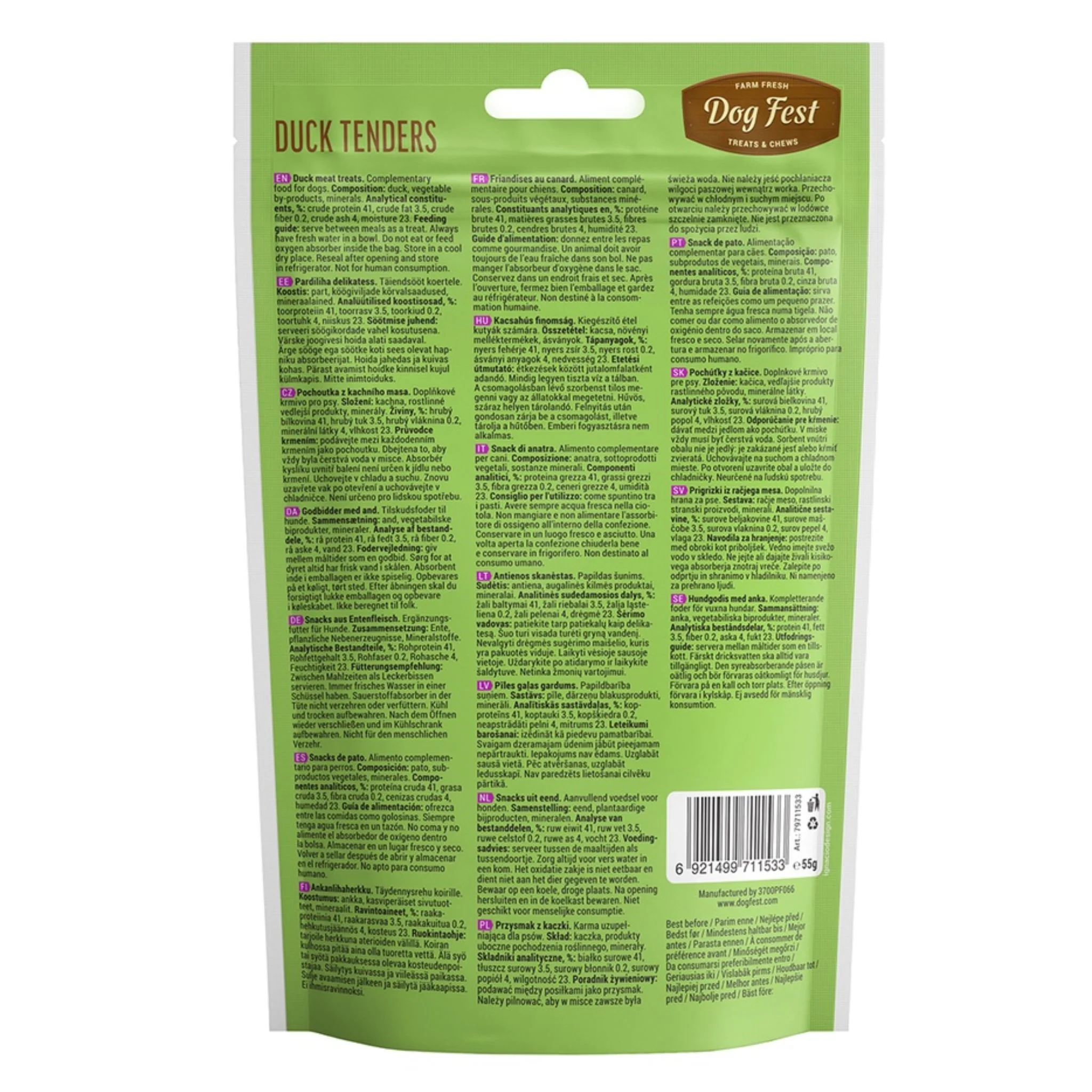 Dog Fest Duck Tenders For Mini Dog - 55g - Image 3