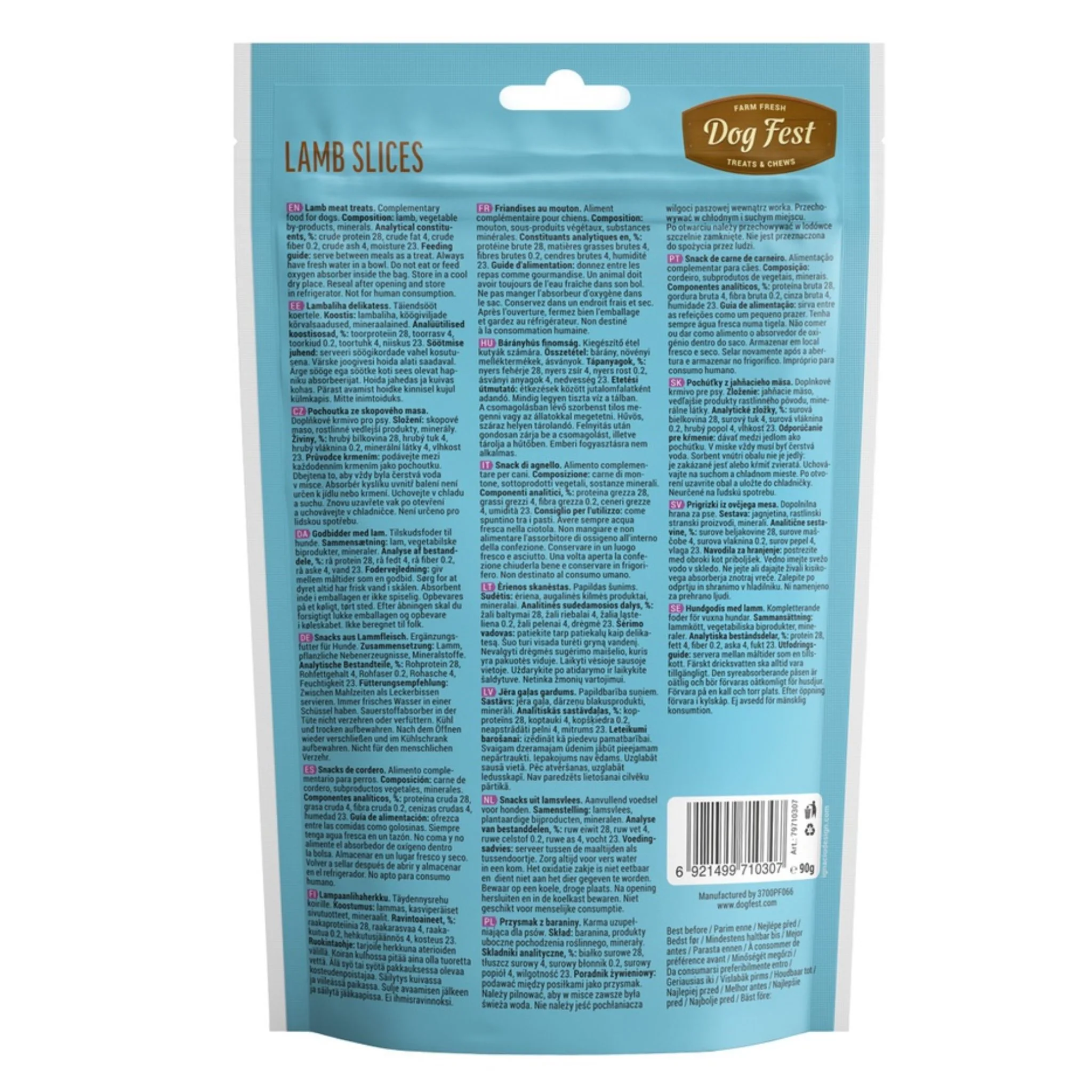 Dog Fest Lamb Slices For Puppie - 90g - Image 3