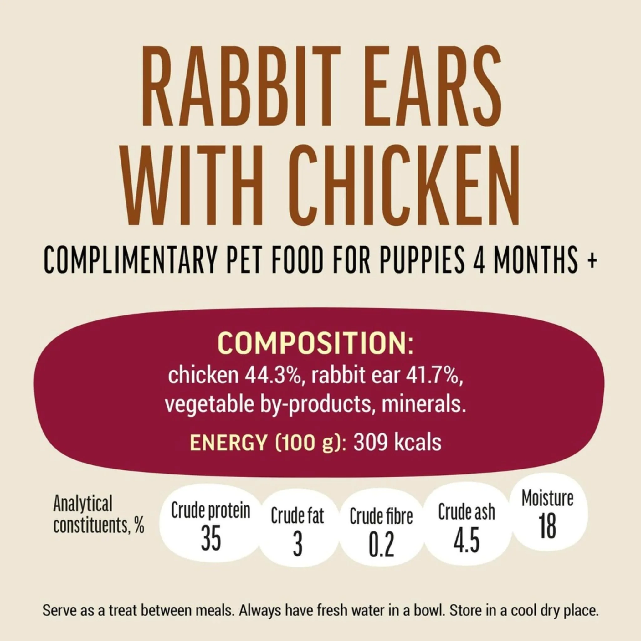 Dog Fest Rabbit Ears With Chicken For Puppies – 90g - Image 4