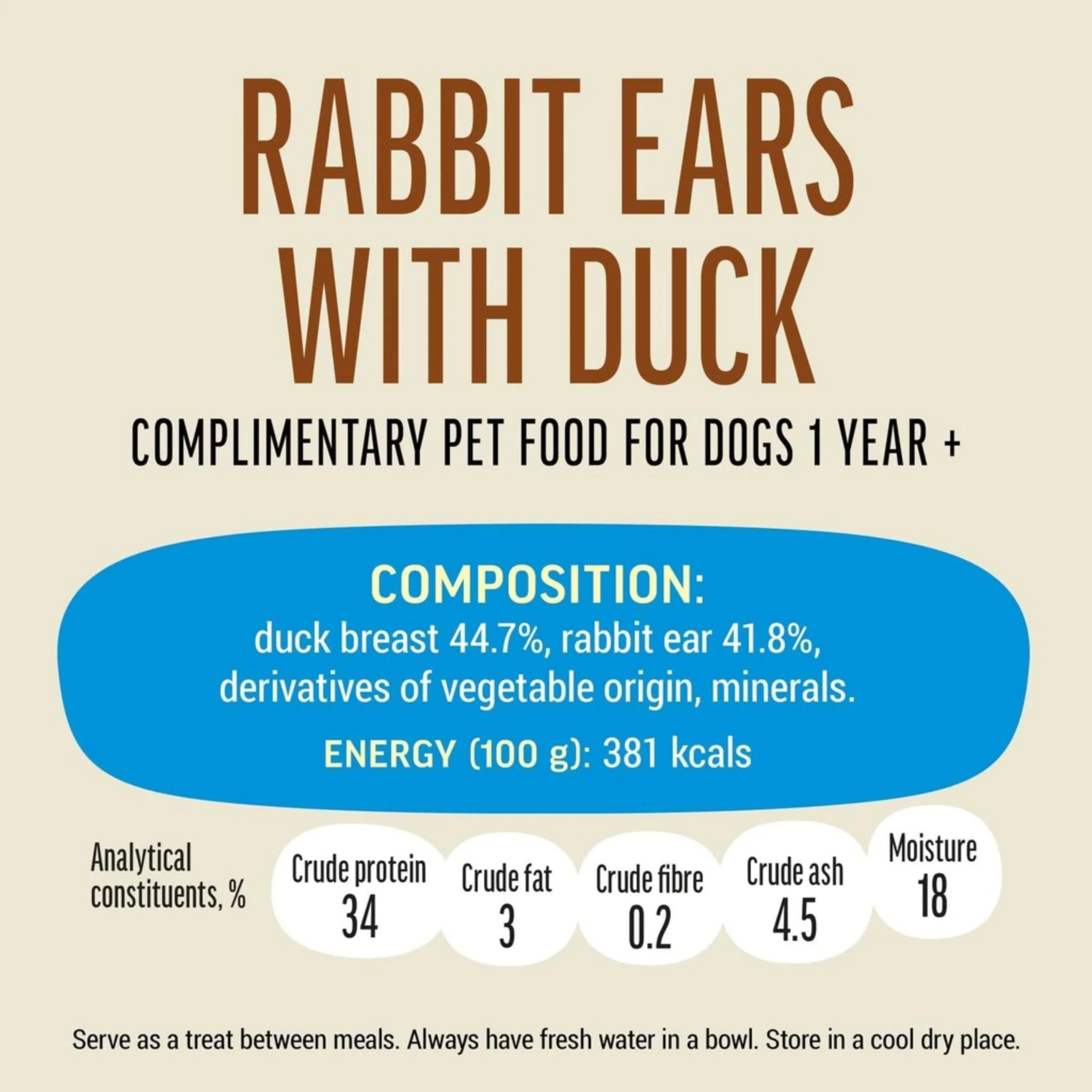 Dog Fest Rabbit Ears With Duck For Adult Dog Treats – 90g - Image 4