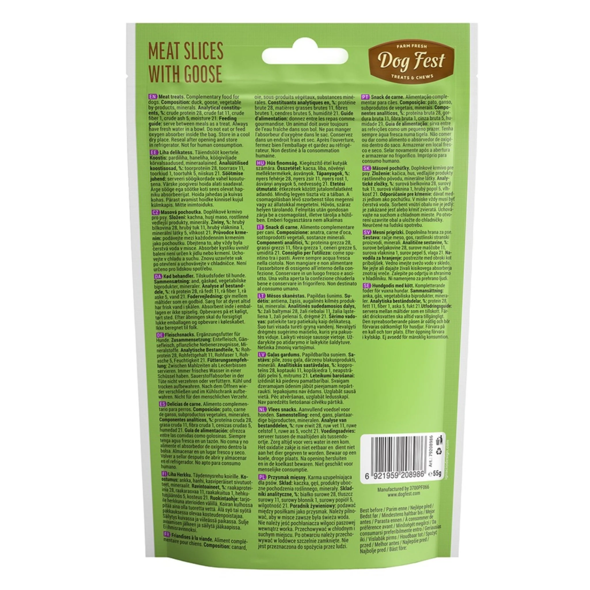Dog Fest Slices With Goose For Small Breeds – 55g - Image 3