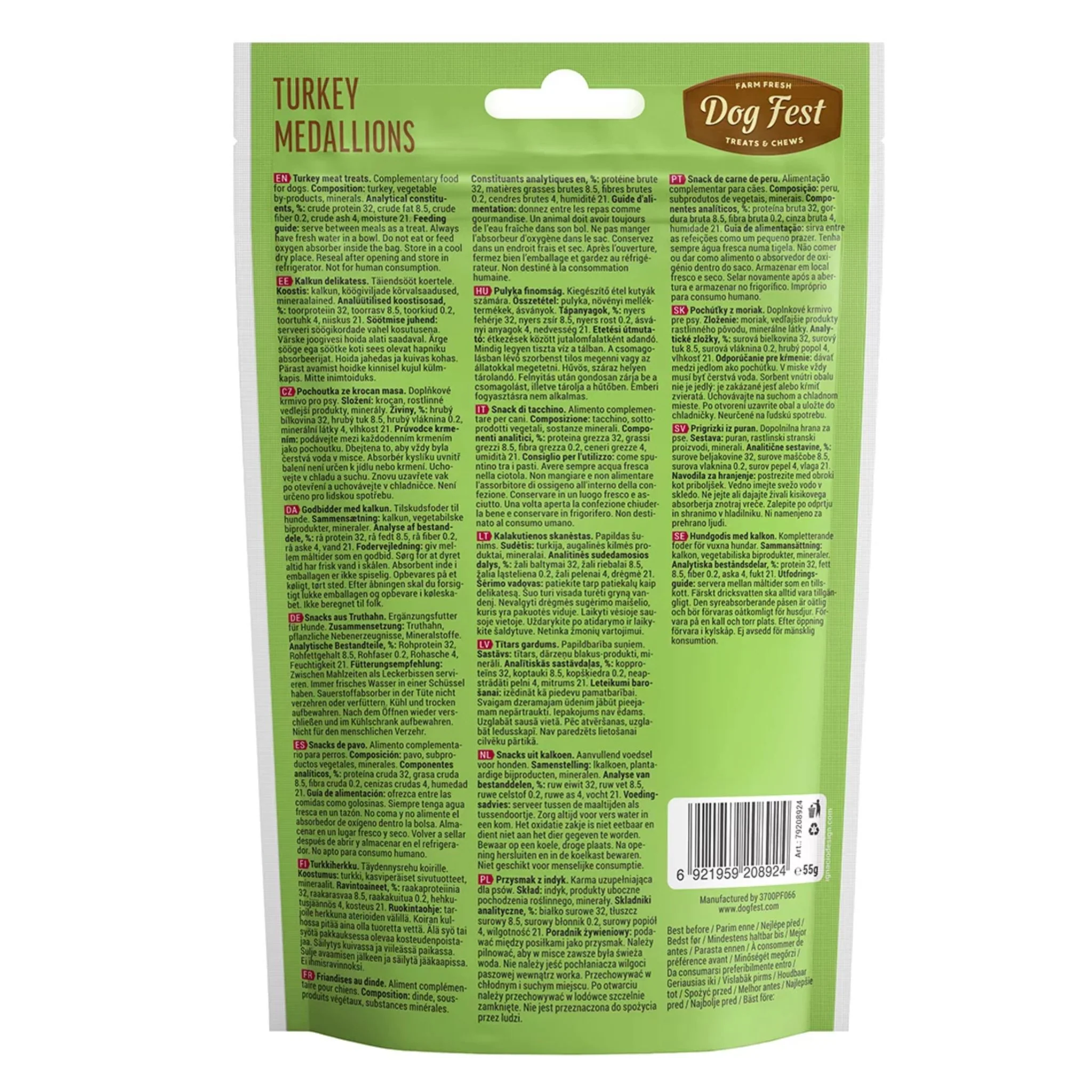 Dog Fest Turkey Medallions For Small Breeds – 55g - Image 2
