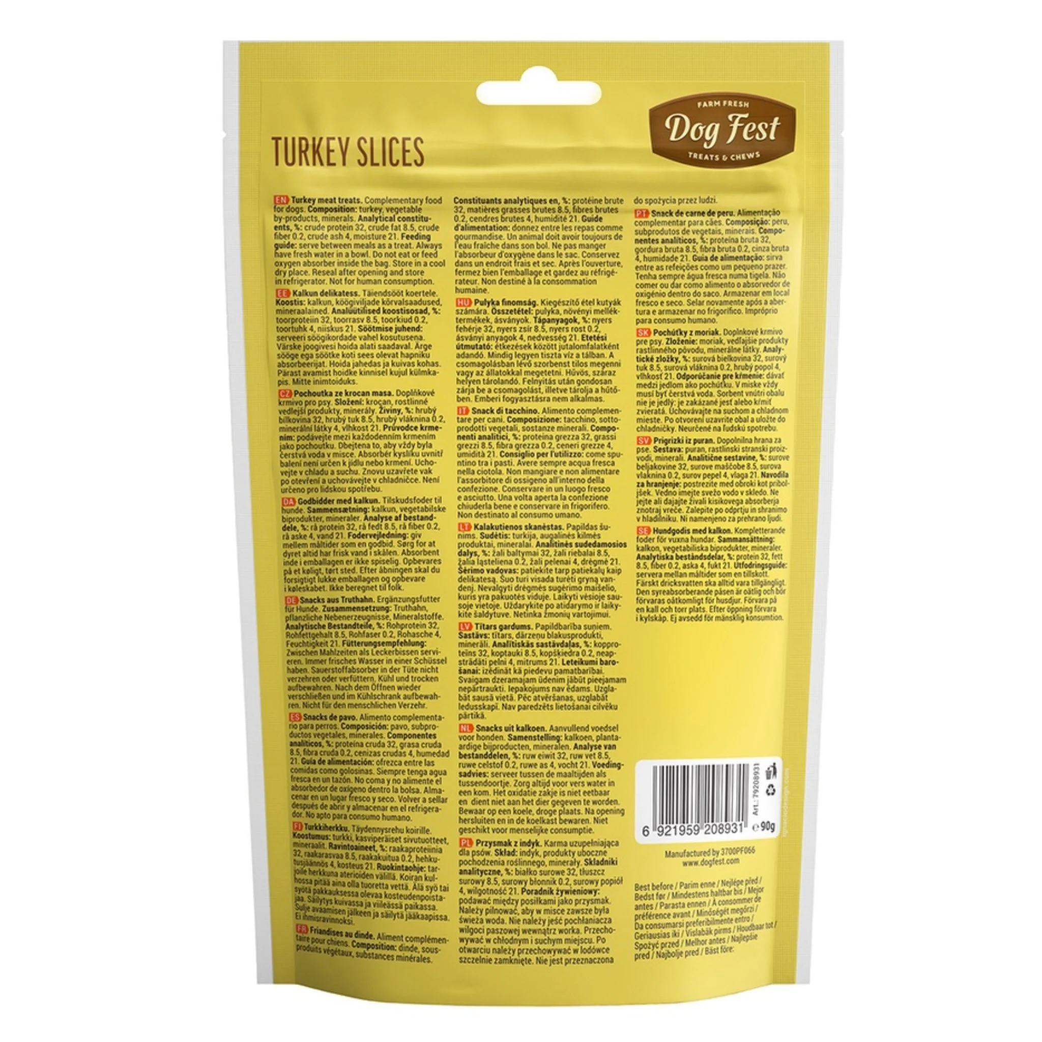 Dog Fest Turkey Slices For Adult Dog – 90g - Image 2
