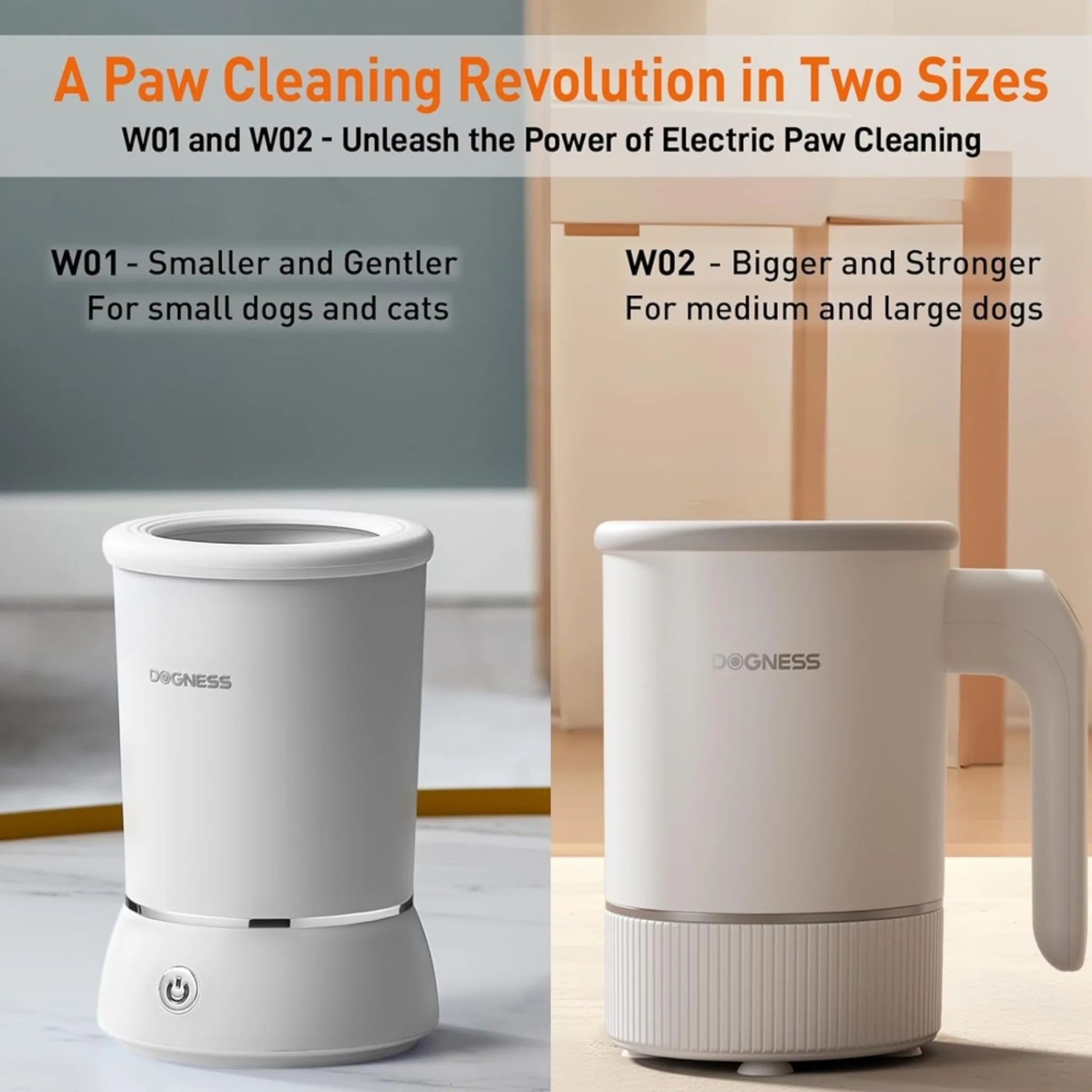 Dogness Automatic Pet Paw Cleaner & Massager Plus - White - Image 7