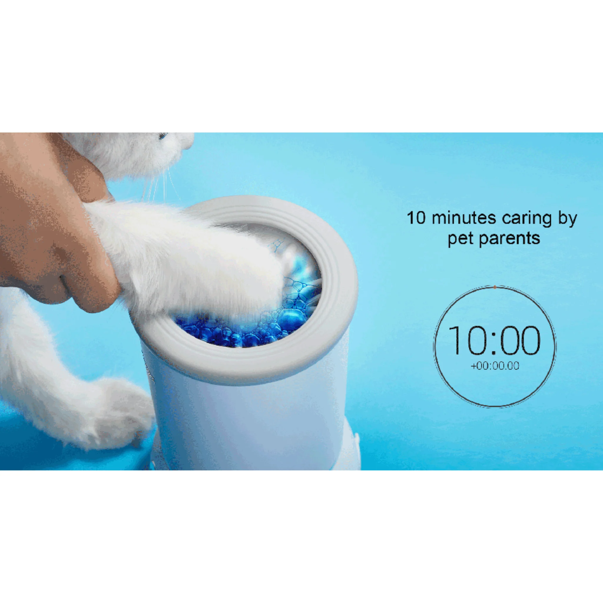 Dogness Automatic Paw Cleaner & Massager For Dog & Cat - White - Image 7