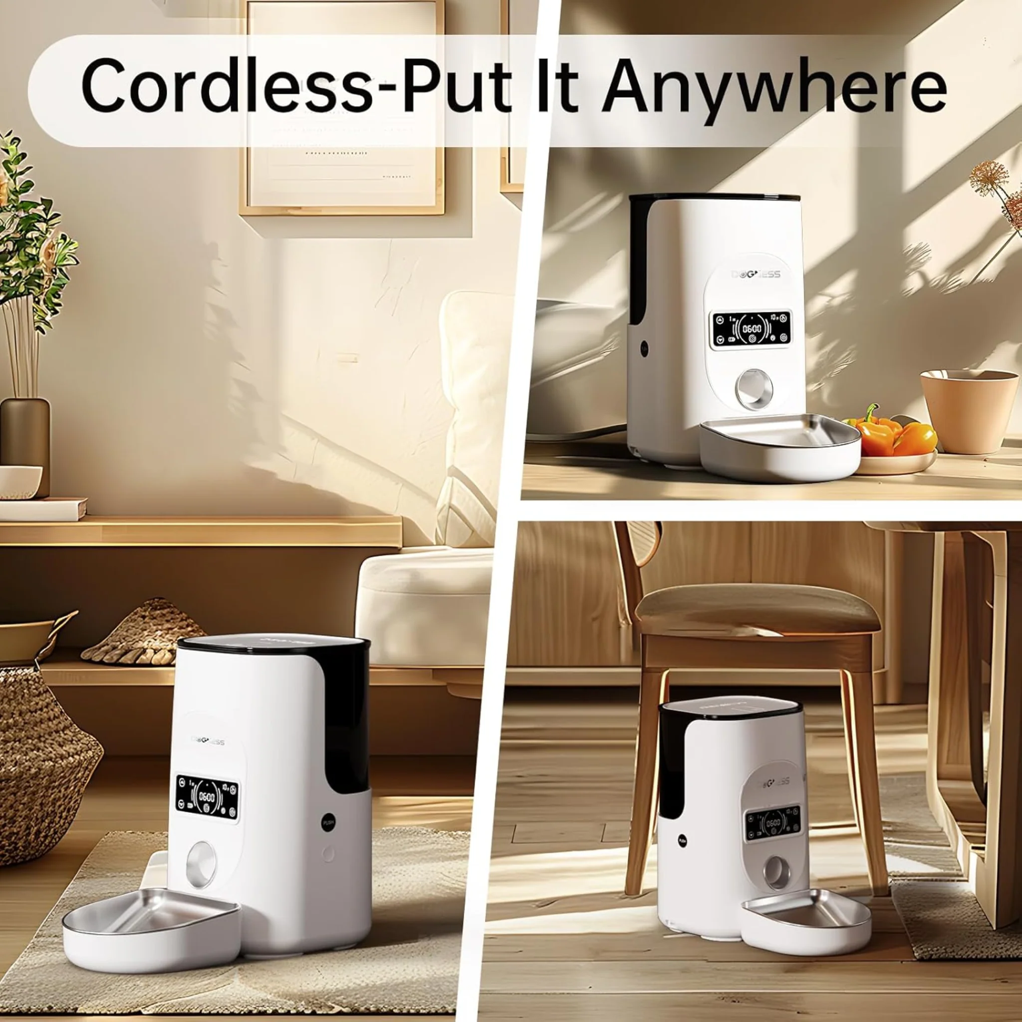 Dogness Rover Automatic Food Feeder For Pets White - 4 Litters - Image 4
