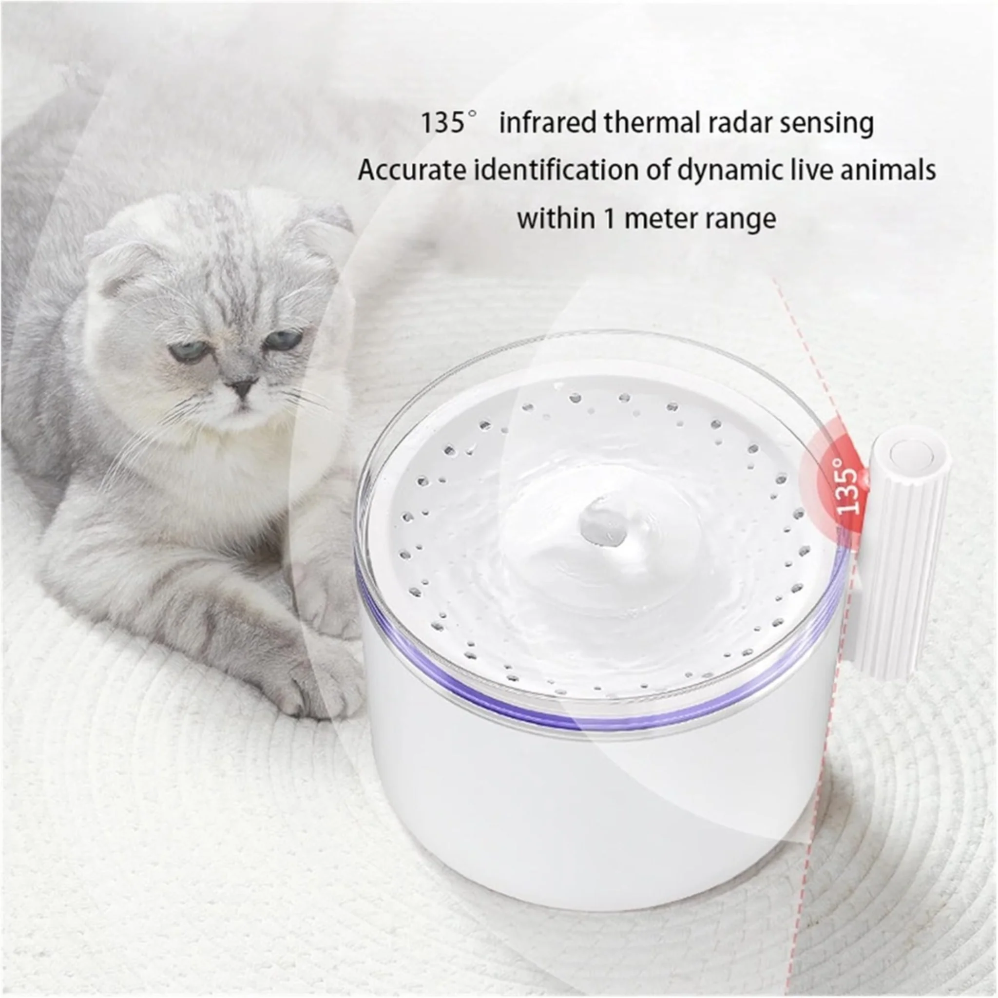 Dogness Smart Sensor Water Feeder For Pets - White - Image 9