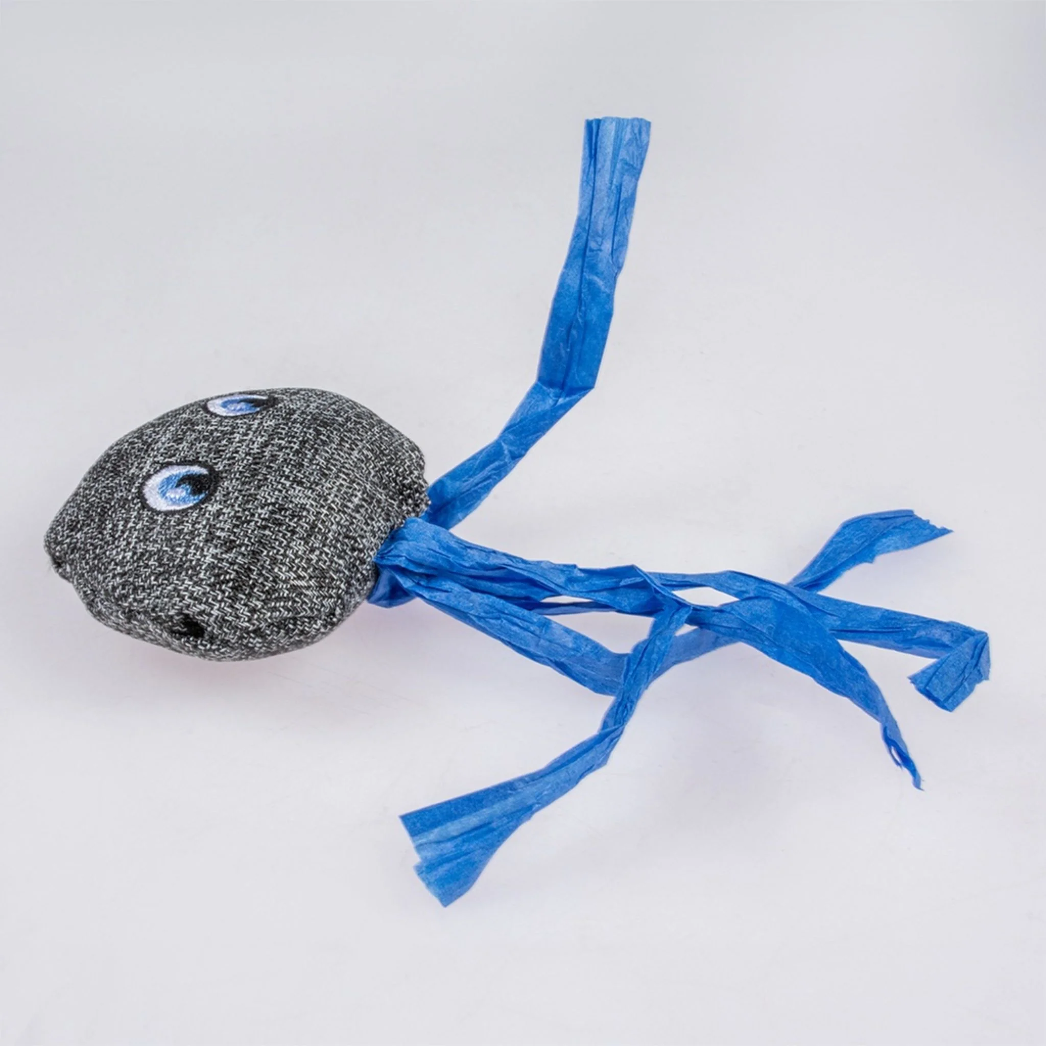 Duvo+ Eco Navy Catnip Jellyfish Cat Toy Blue/Grey – 15.5cm - Image 3