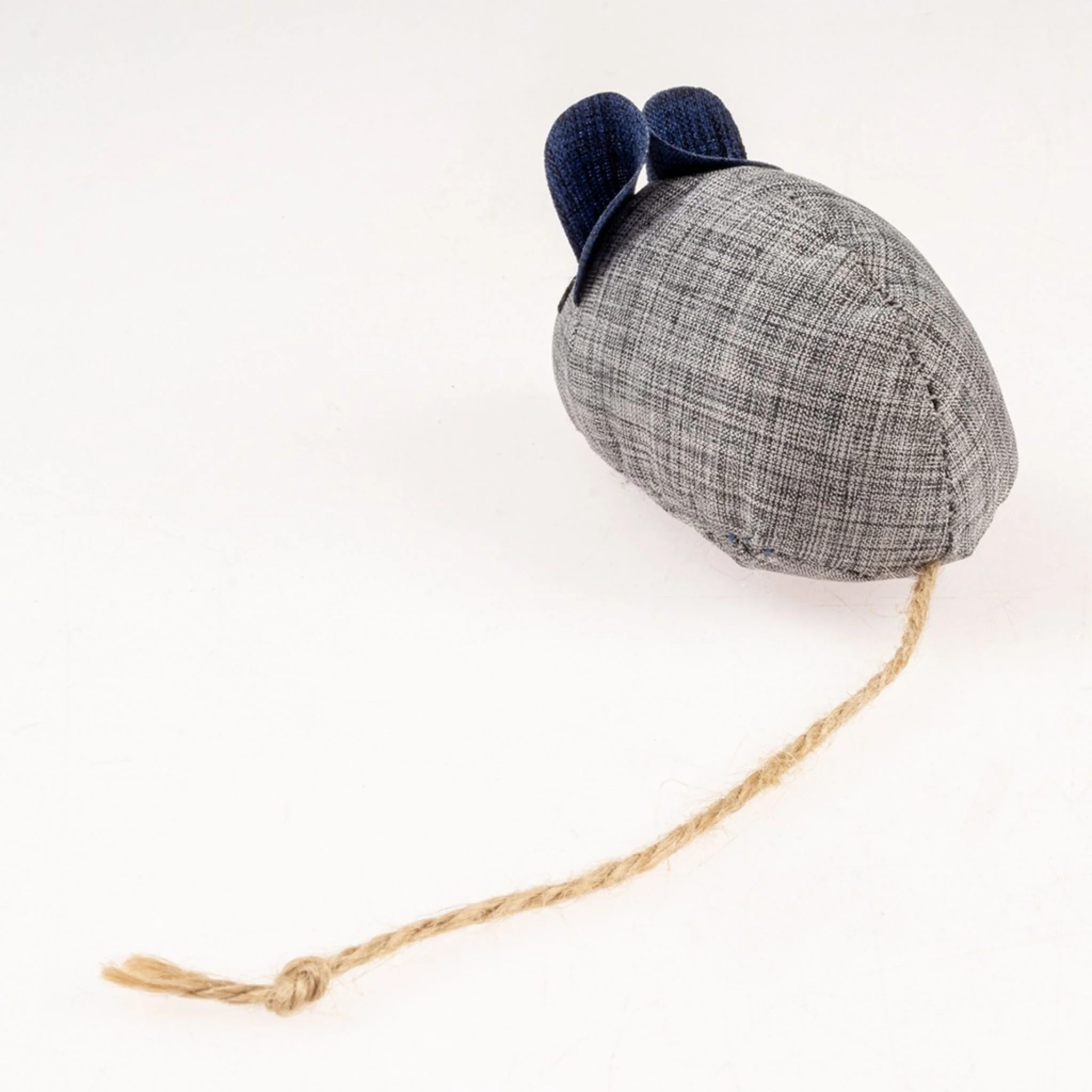 Duvo+ Eco Navy Catnip Mouse Cat Toy Blue/Grey – 8.5cm - Image 4