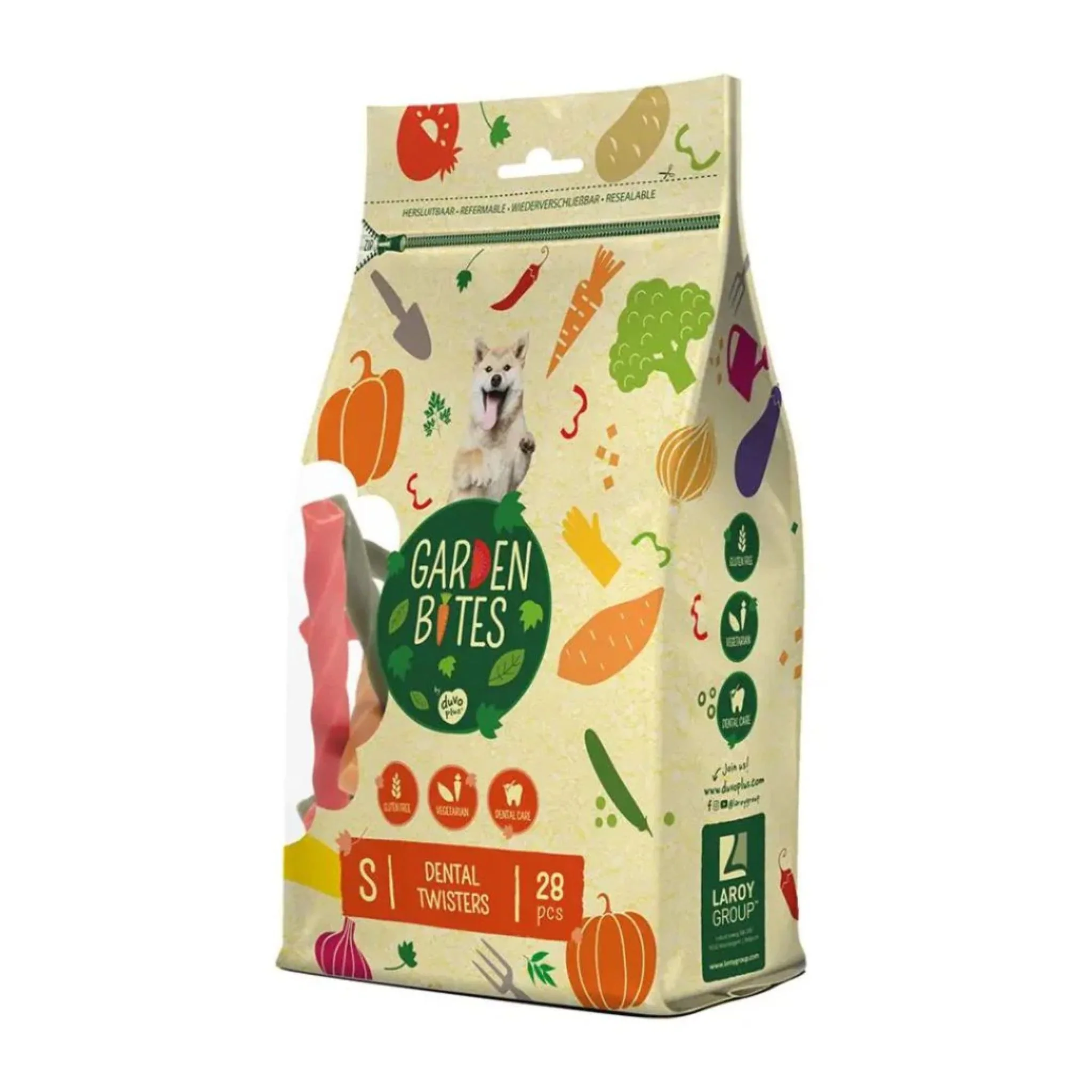 Duvo+ Garden Bites Dog Dental Twisters Small Pouch - 13Cm - Image 2