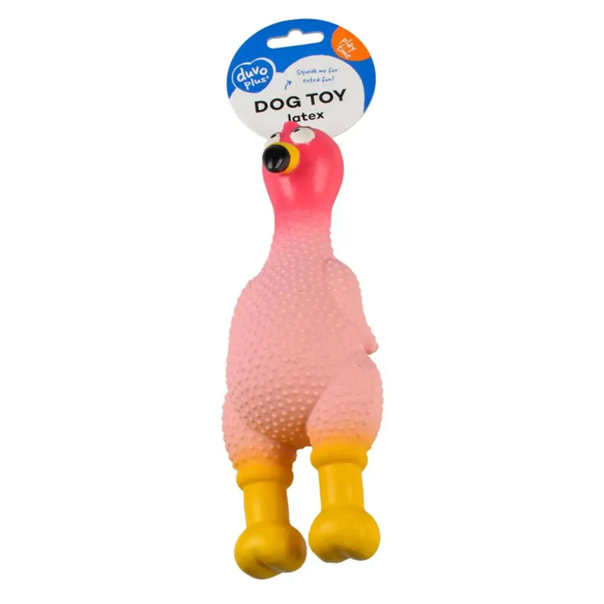 Duvo+ Latex Bird Dog Toy With Bumps – 8x23x7cm - Image 2