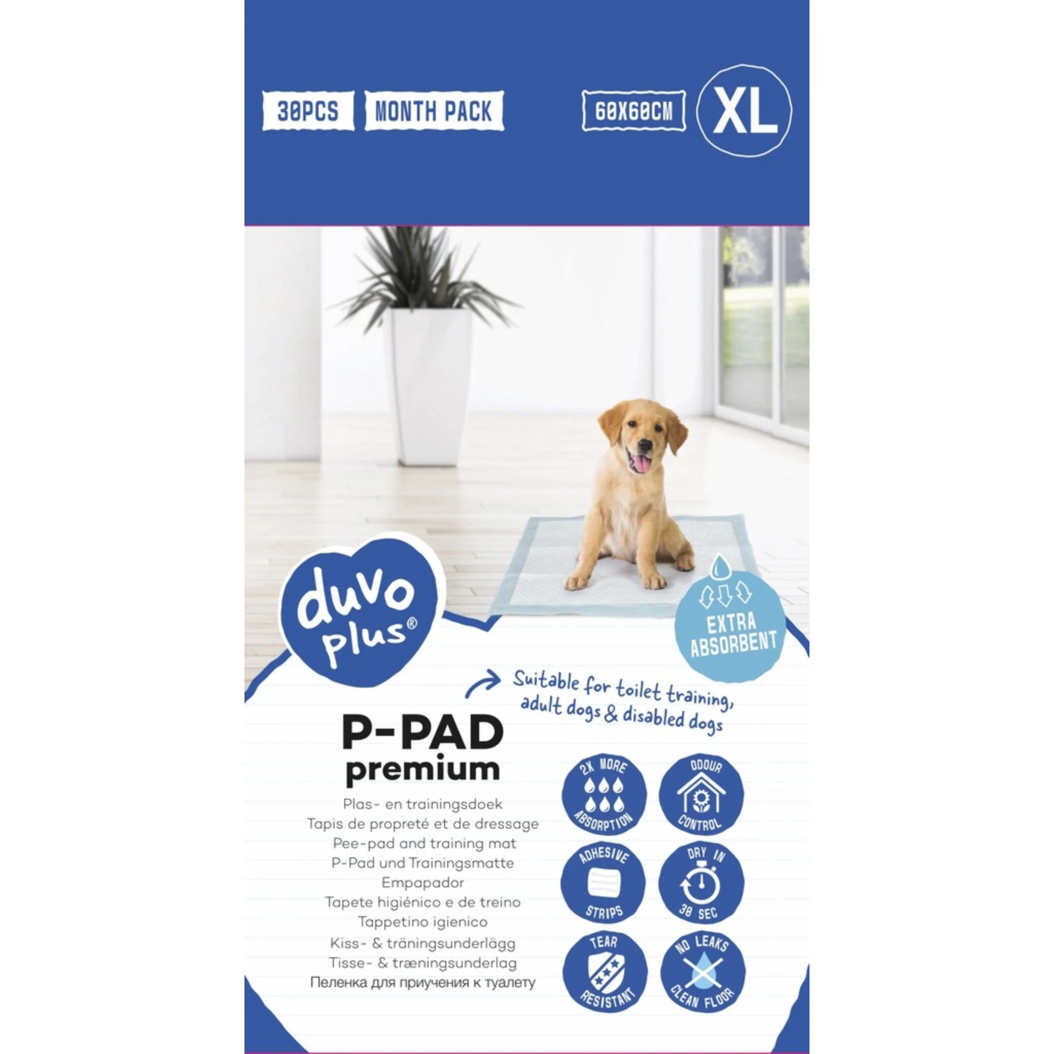 Duvo+ Pet Pads Premium XL Unscented – 60x60cm - Image 3