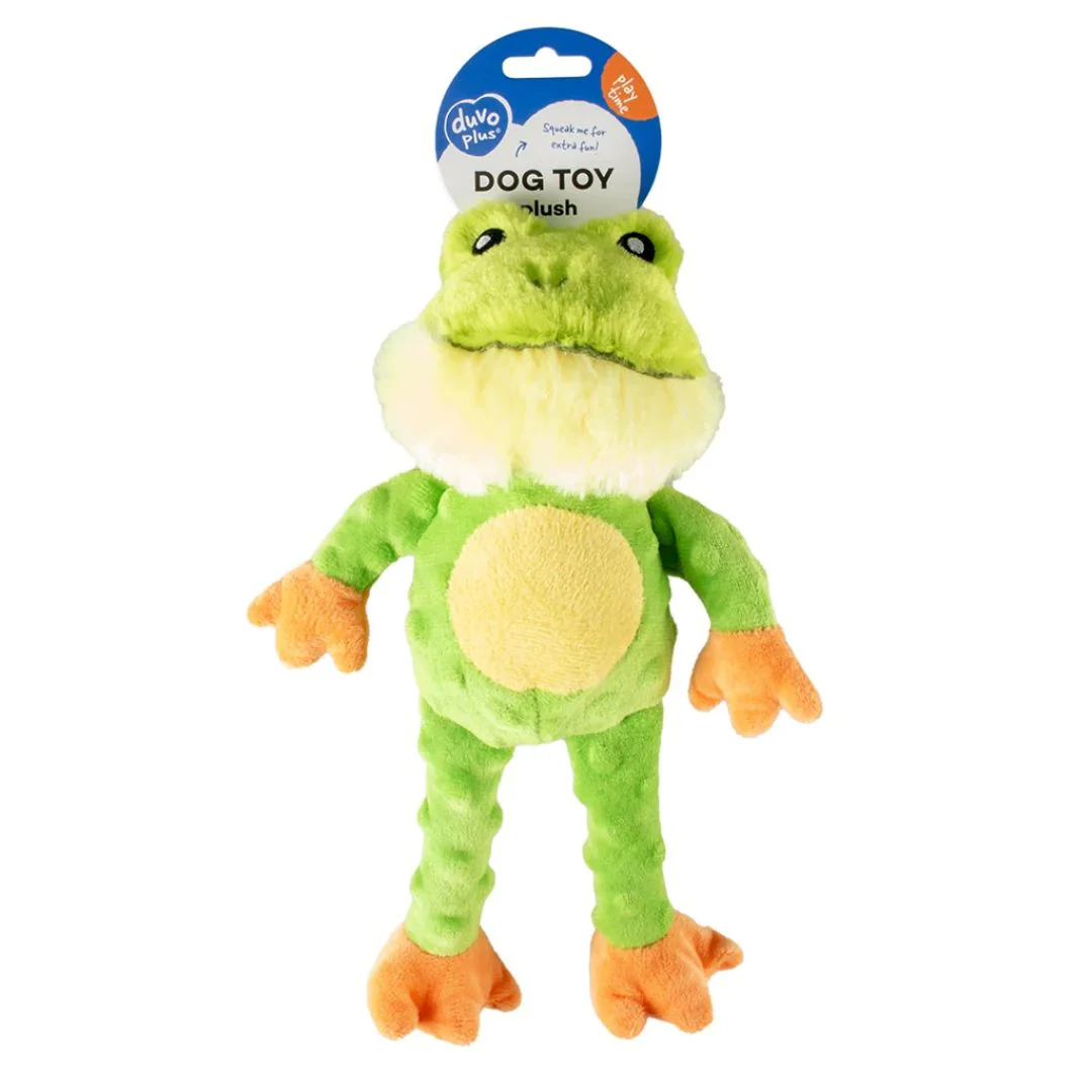 Duvo+ Plush Frog Crackle Dog Toy – 34x21x8cm, Green - Image 5