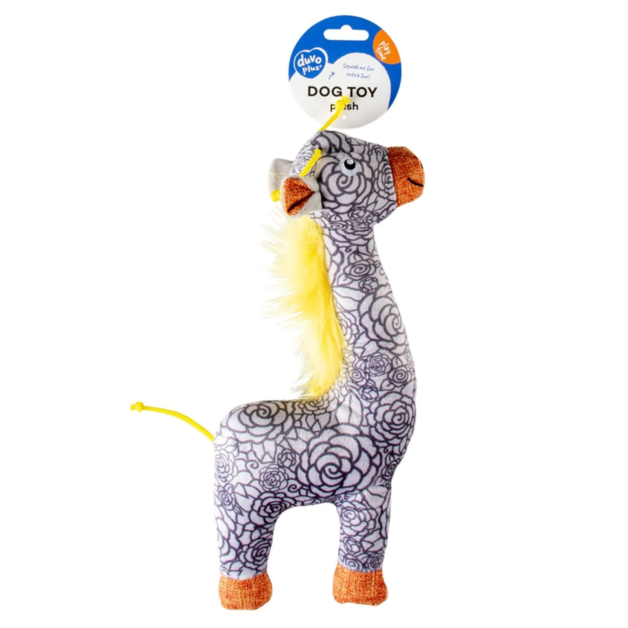 Duvo+ Plush Giraffe Retro Dog Toy - 32x14x5cm - Image 7