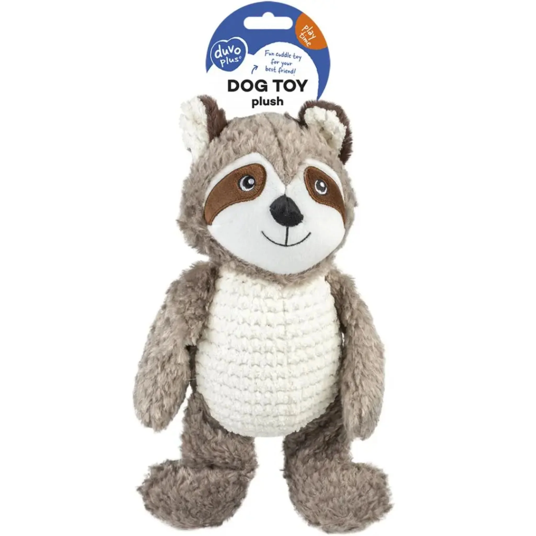 Duvo+ Plush Raccoon Tummy Dog Toy – M - Image 2
