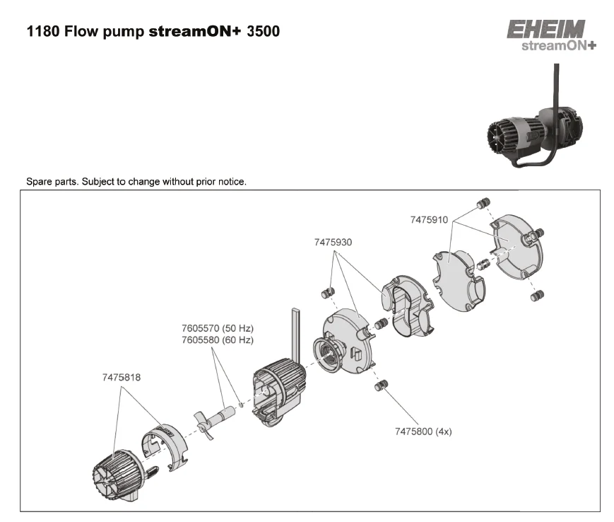 Eheim StreamON+ 3500 Aquarium Pump – Adjustable Flow Circulator - Image 2
