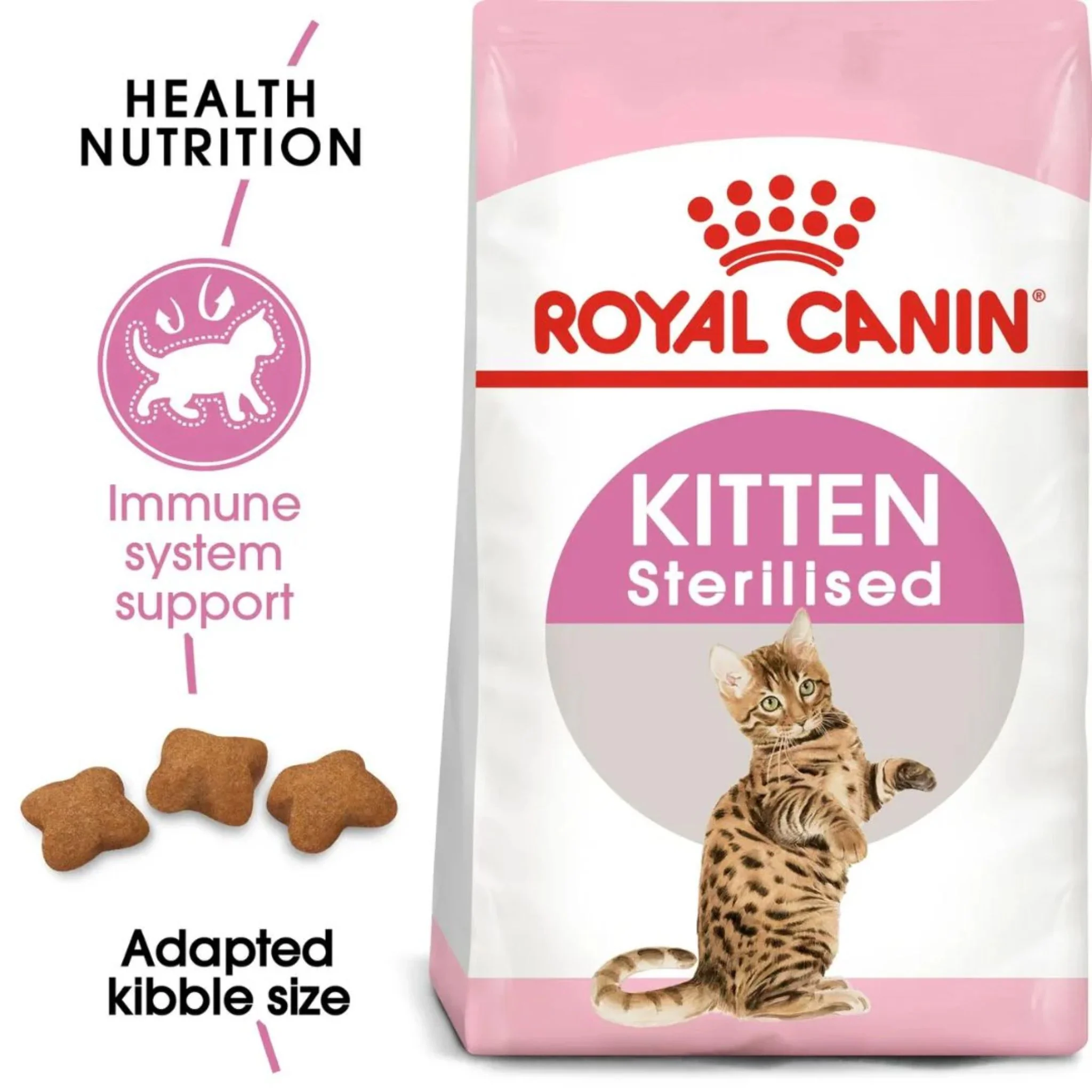 Royal Canin Feline Health Sterilised Kitten Dry Food - 2kg - Image 2