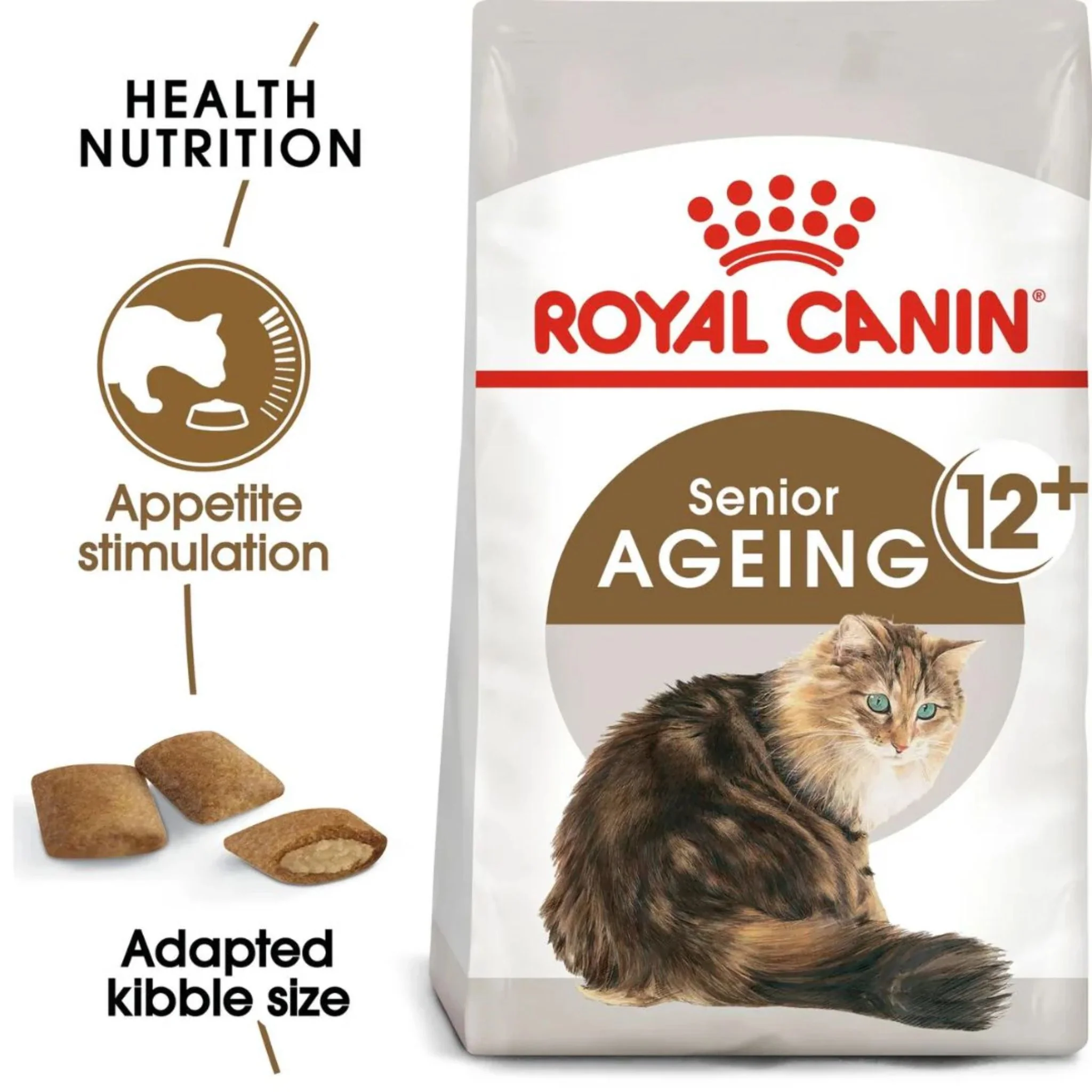 Royal Canin Feline Health Nutrition Ageing 12+ Cat Dry Food - 2kg - Image 2