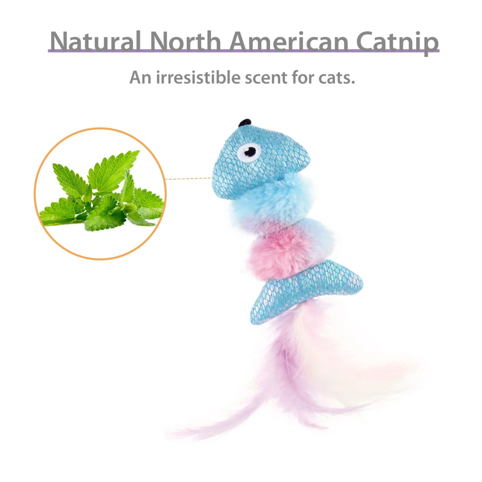 Gigwi Catch & Scratch Cat Toy Fish - Image 3