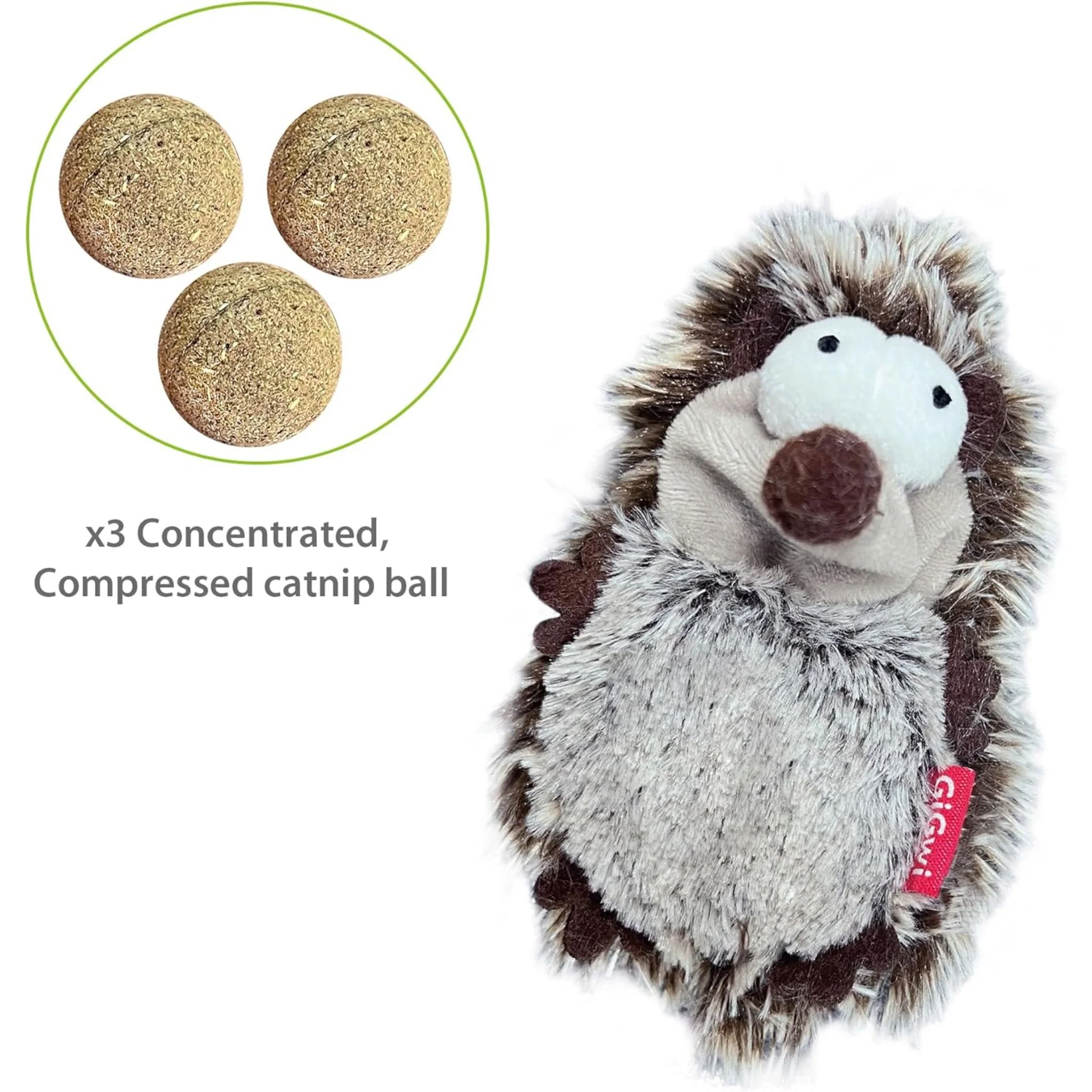 Gigwi Hedgehog Refillable Catnip With 3 Catnip Balls For Cat - Image 4