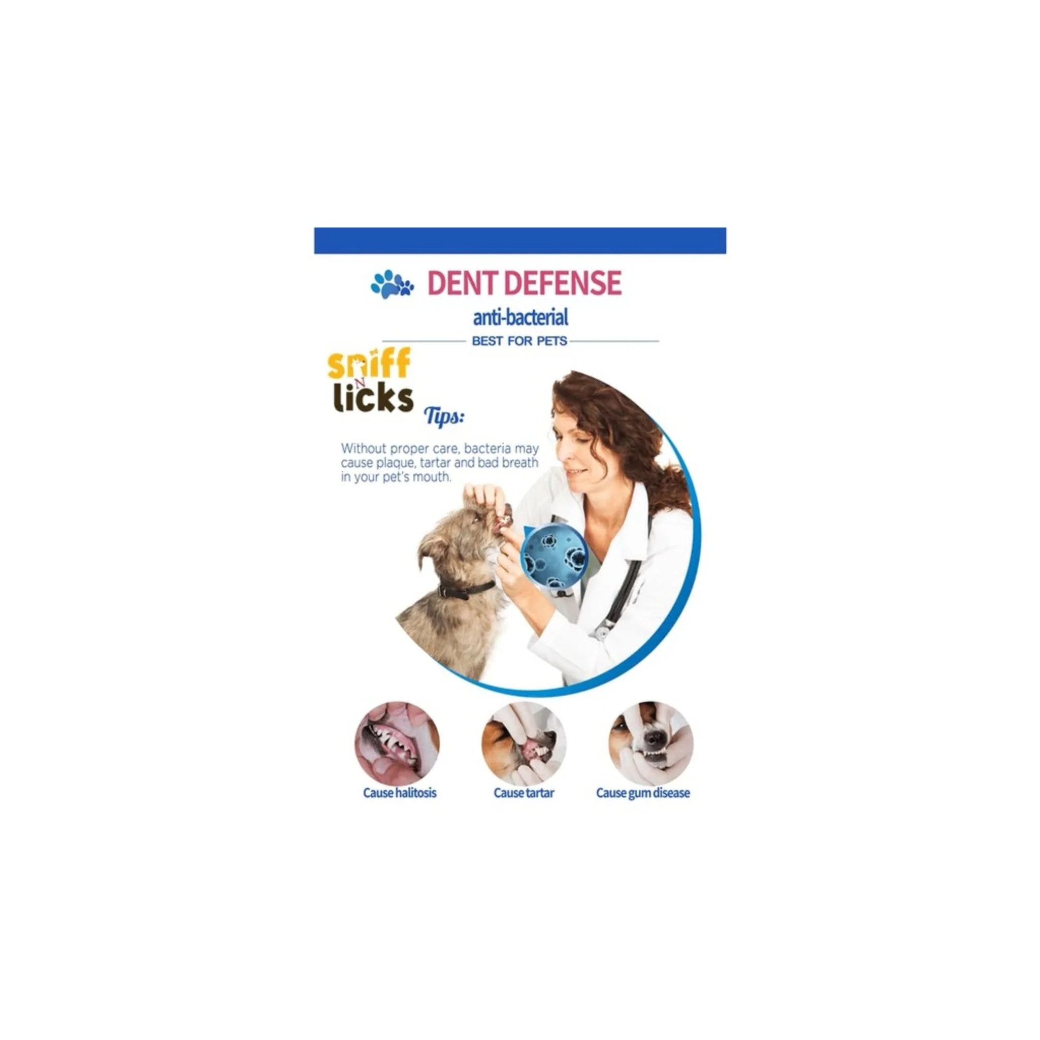 Gnawlers Dent Defense Dog Treats Antibacterial Chews - 7x105g - Image 4