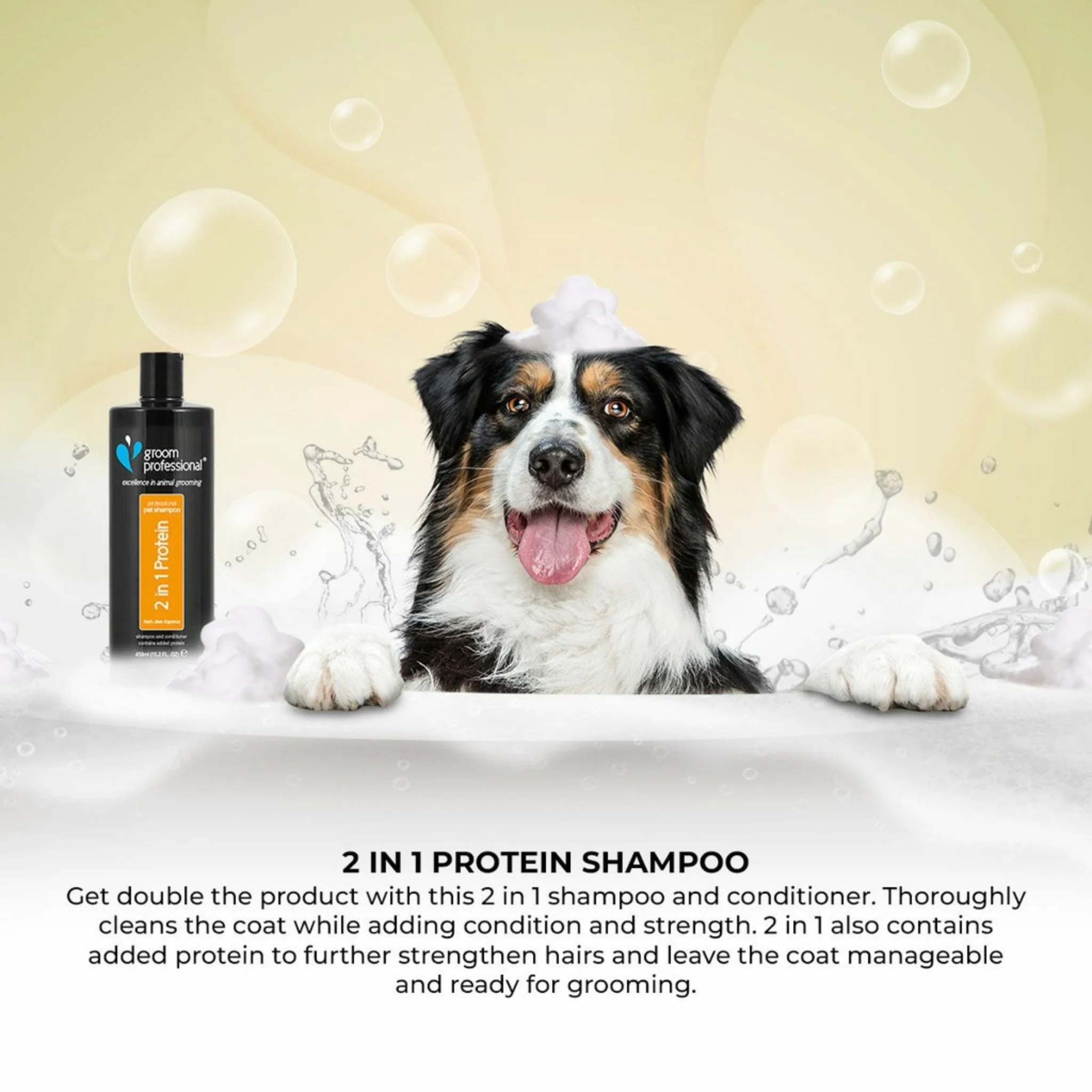Groom Professional 2 In 1 Protein Dog Shampoo + Conditioner  - 450 ml - Image 4