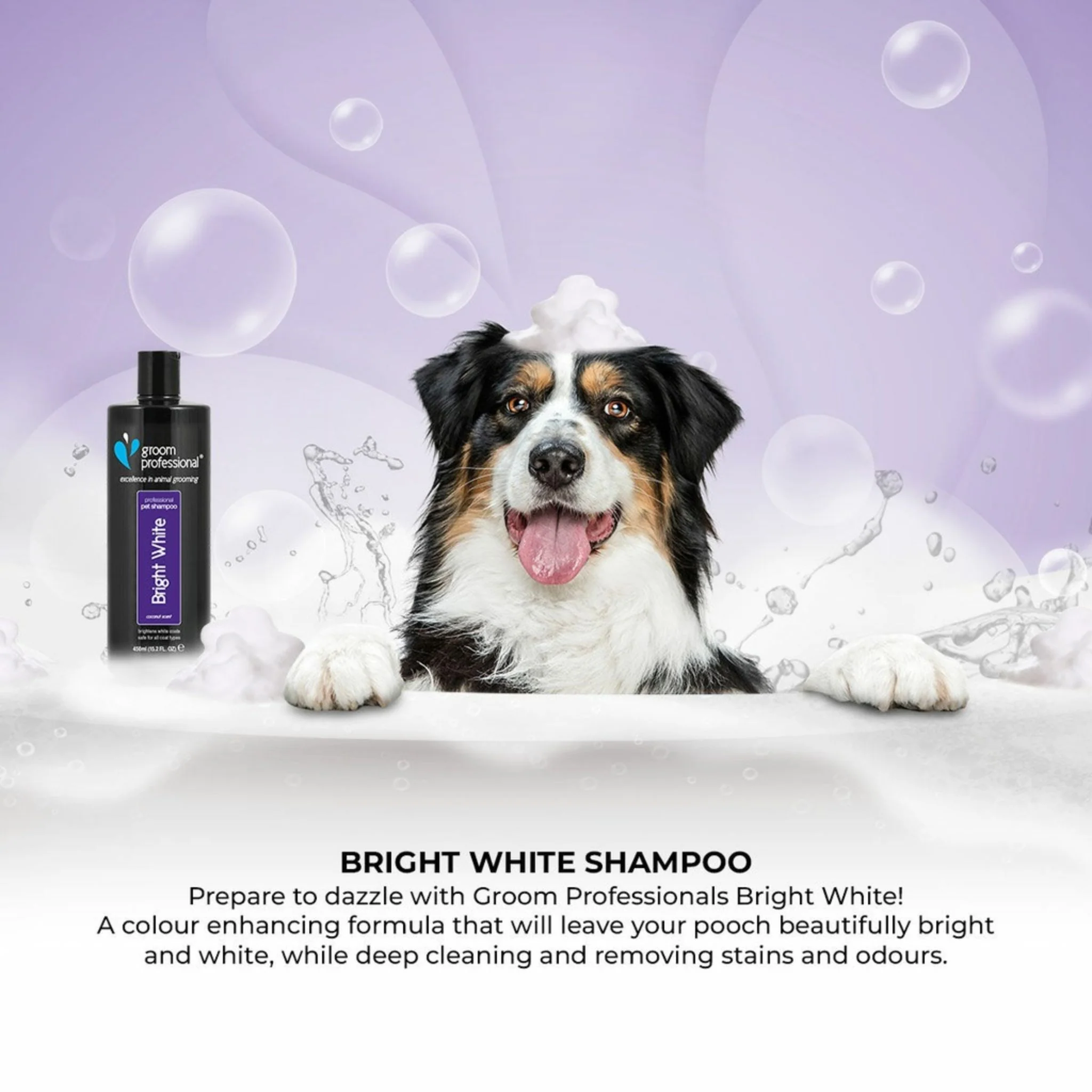 Groom Professional Bright White Shampoo For Dog - 450ml - Image 4