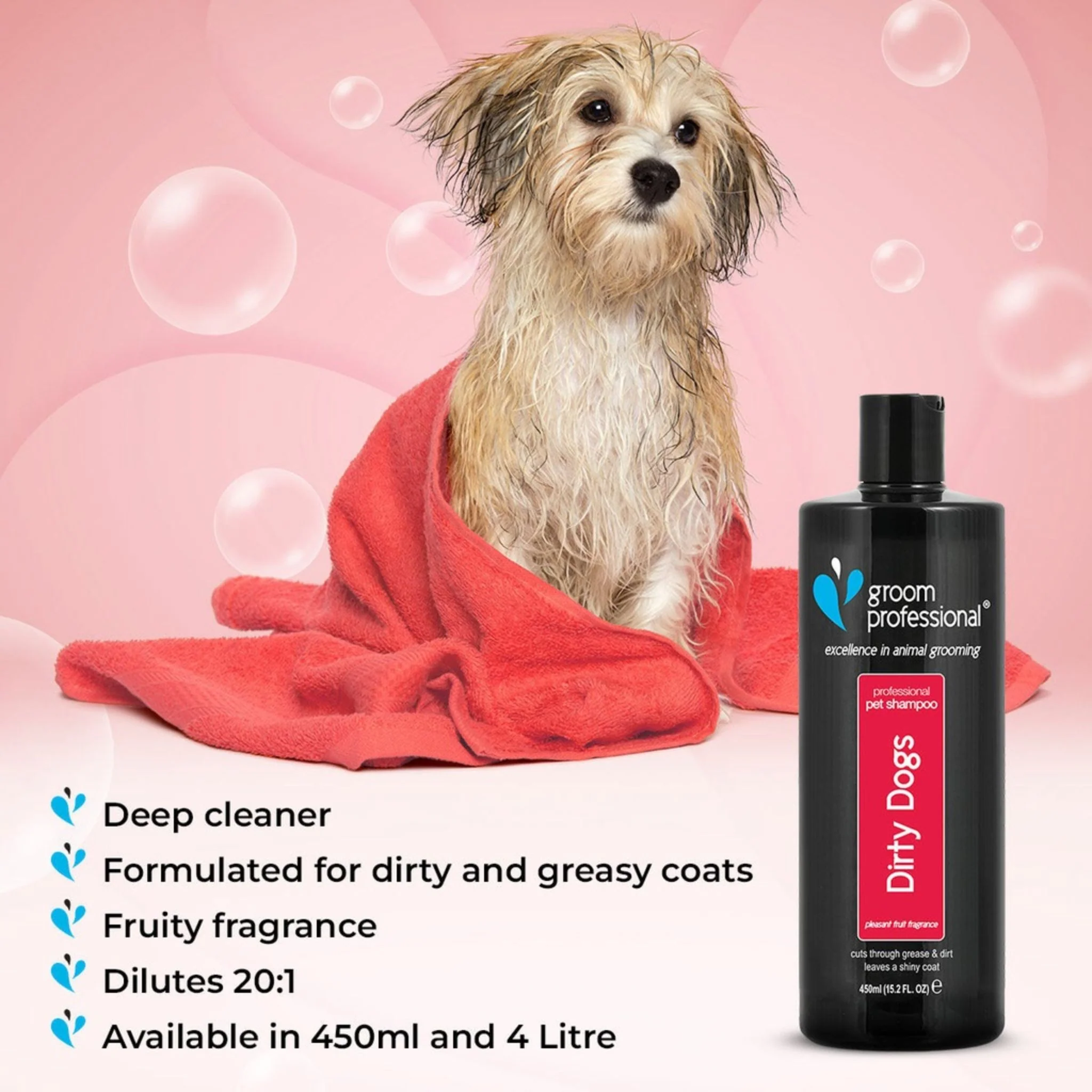 Groom Professional Dirty Dogs Shampoo - 450ml - Image 3