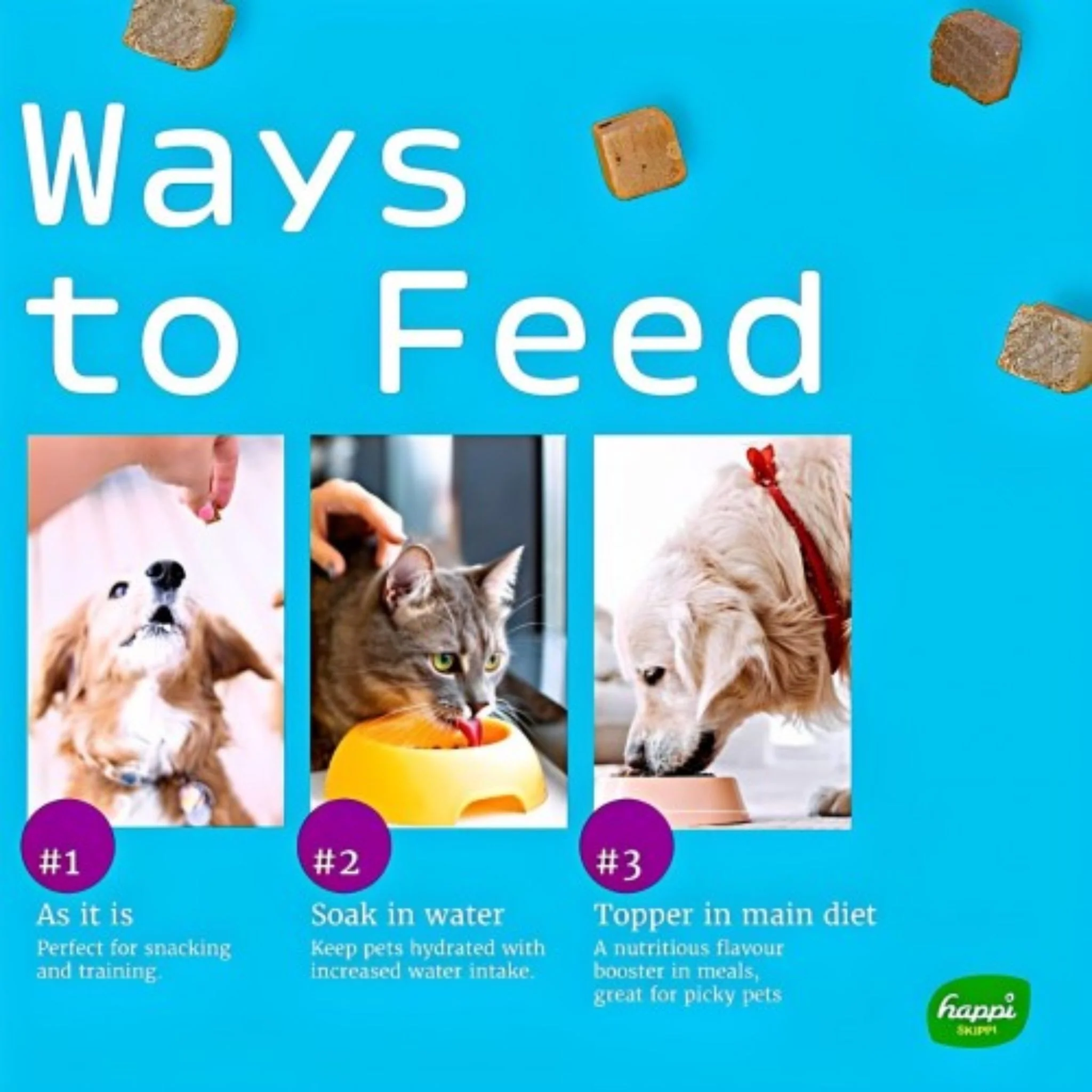 Happi Skippi Just Freeze Dried Cat & Dog Treats With Chicken - 10g - Image 5