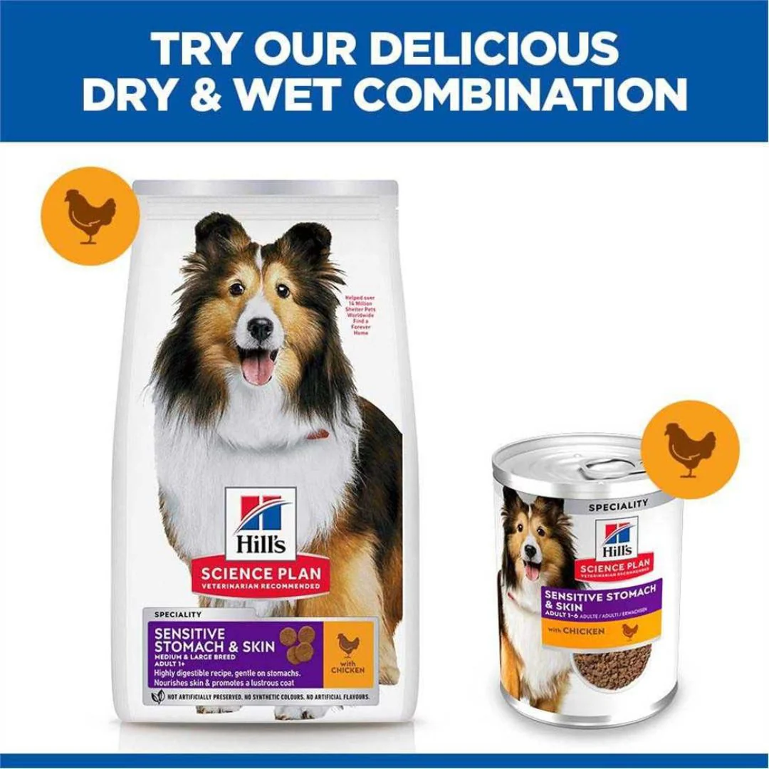 Hills Science Plan Sensitive Stomach & Skin Dog Food With Chicken - 2.5Kg - Image 4