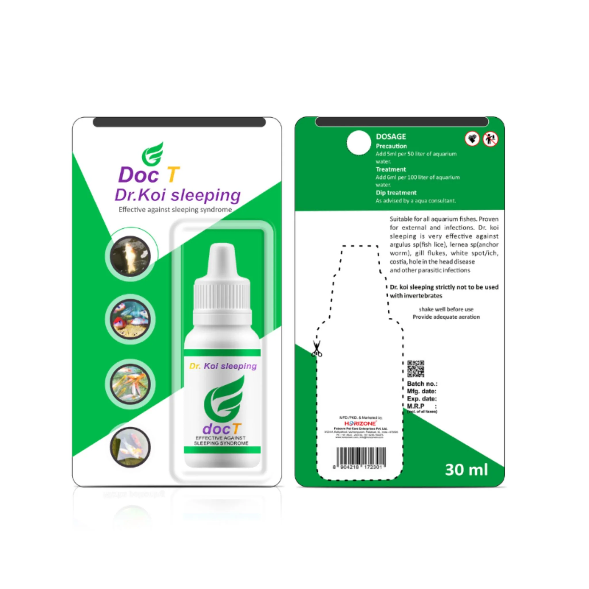 Horizone Doc T Dr.Koi Sleeping For Aquarium Fish - 30ml - Image 3