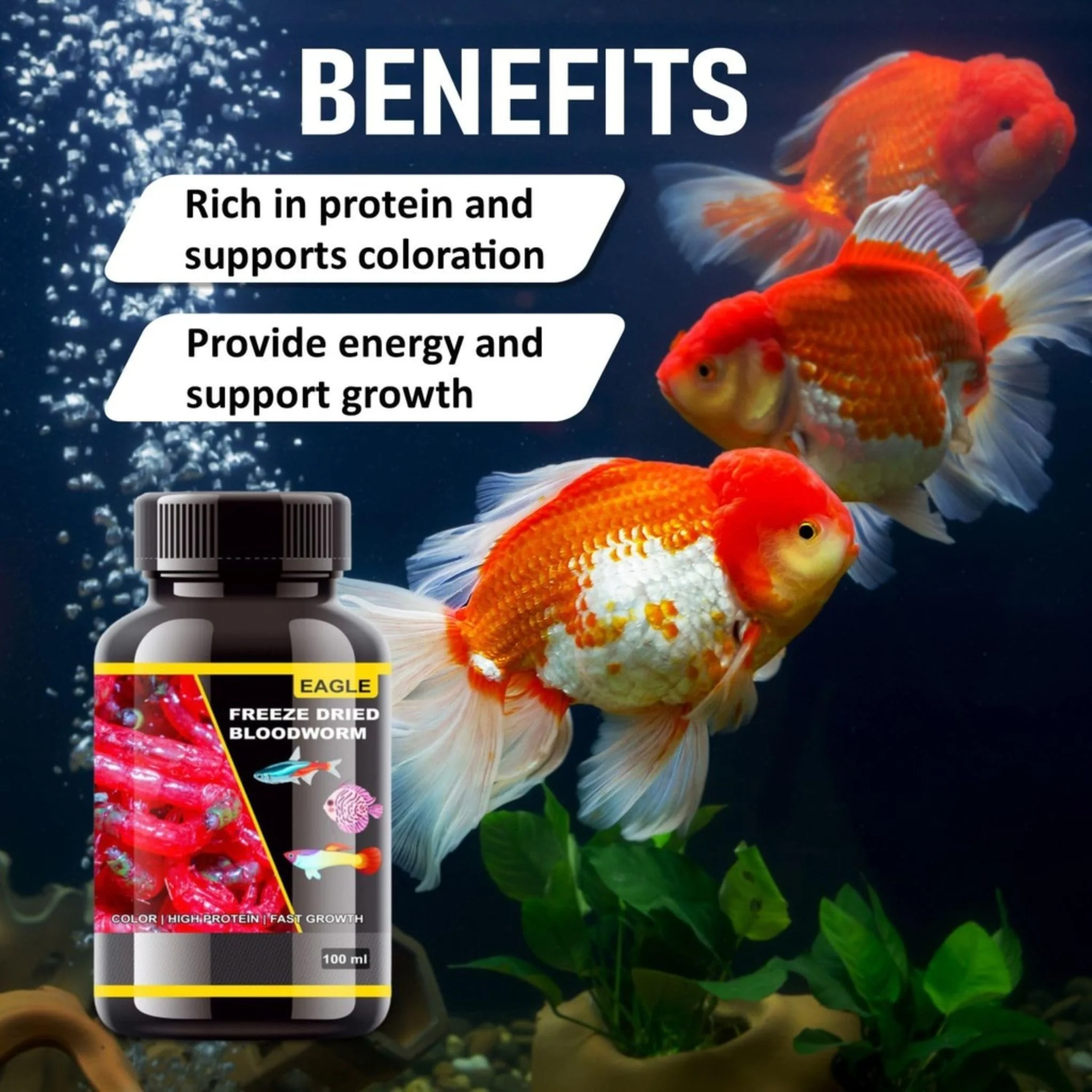 Horizone Eagle Freeze-Dried Blood Worms – 100ml - Image 3