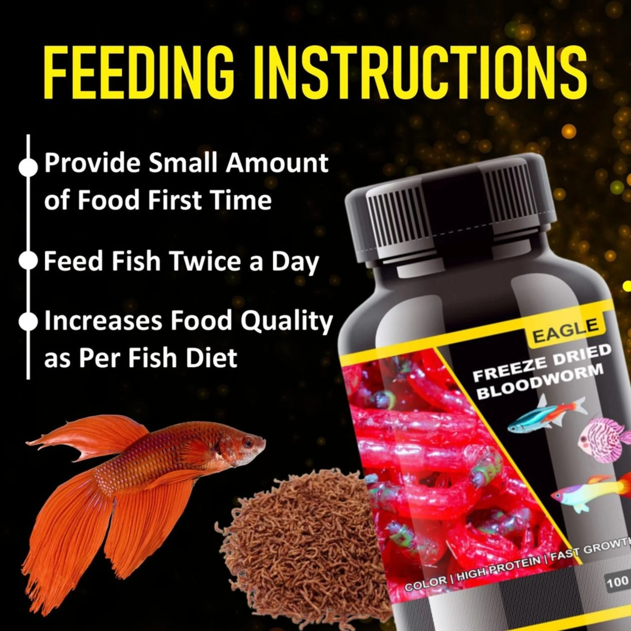 Horizone Eagle Freeze-Dried Blood Worms – 100ml - Image 6