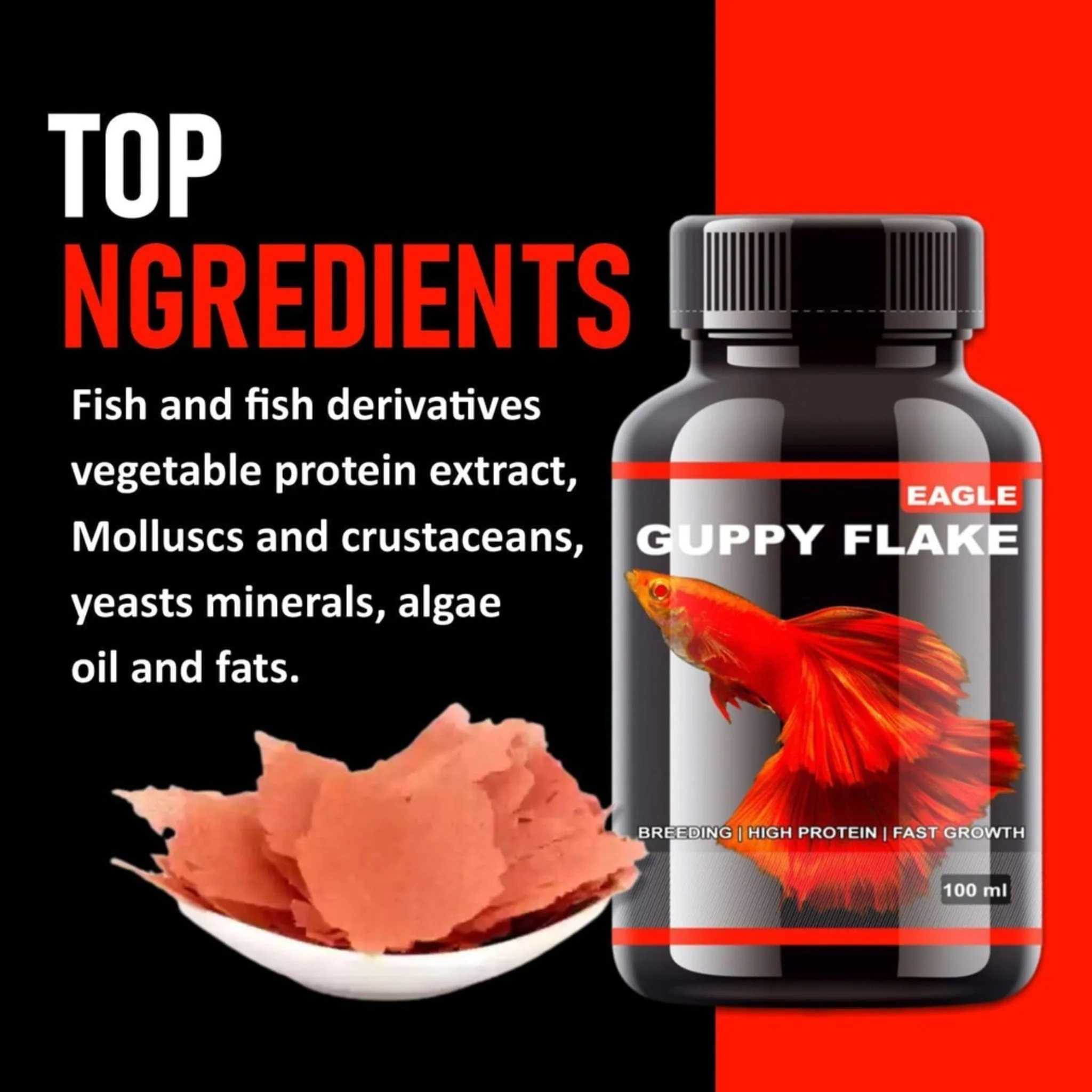 Horizone Eagle Guppy Flakes Fish Food – 100ml - Image 4