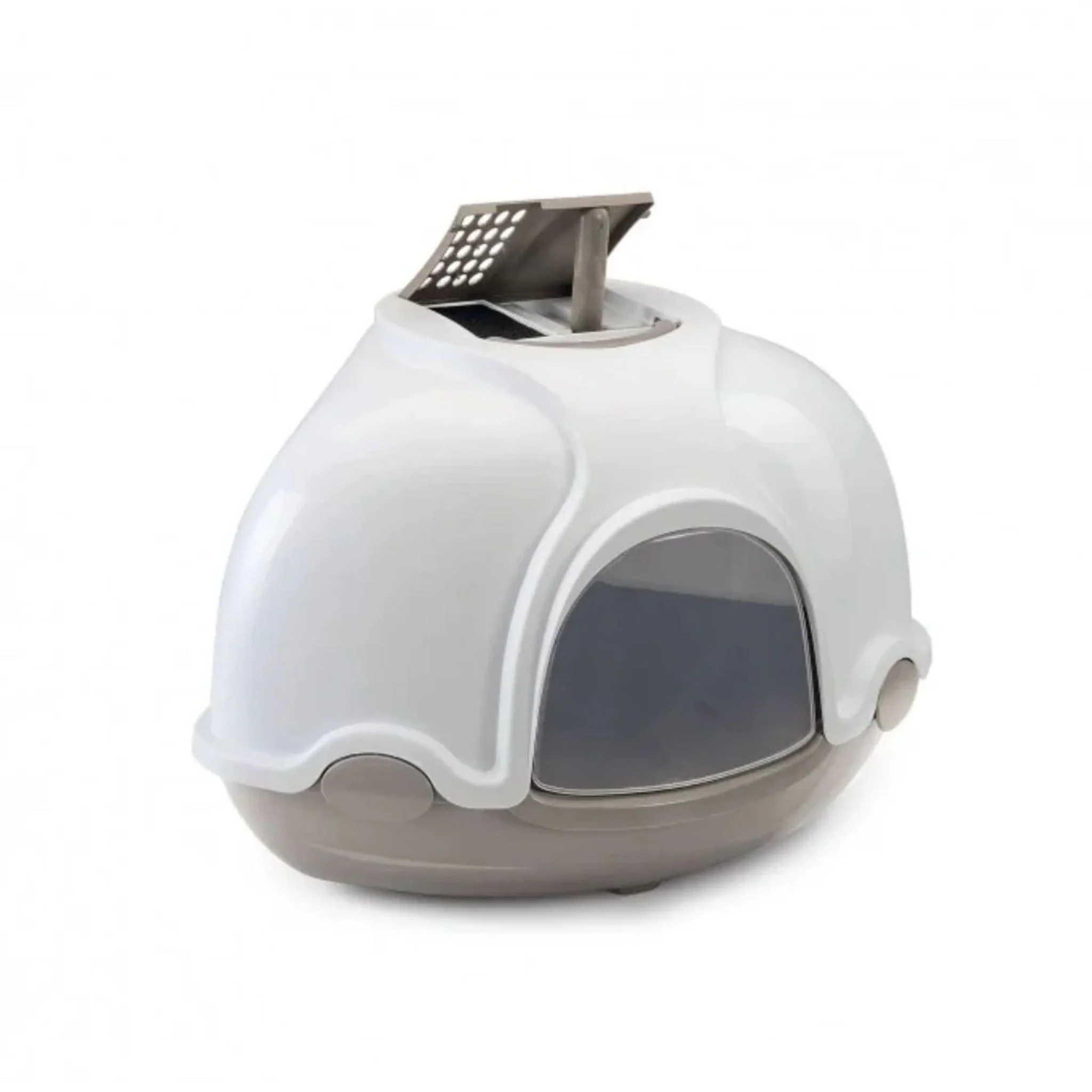 Imac Ginger Hooded Corner Cat Litter Tray - 52×52×44.5 cm - Image 2