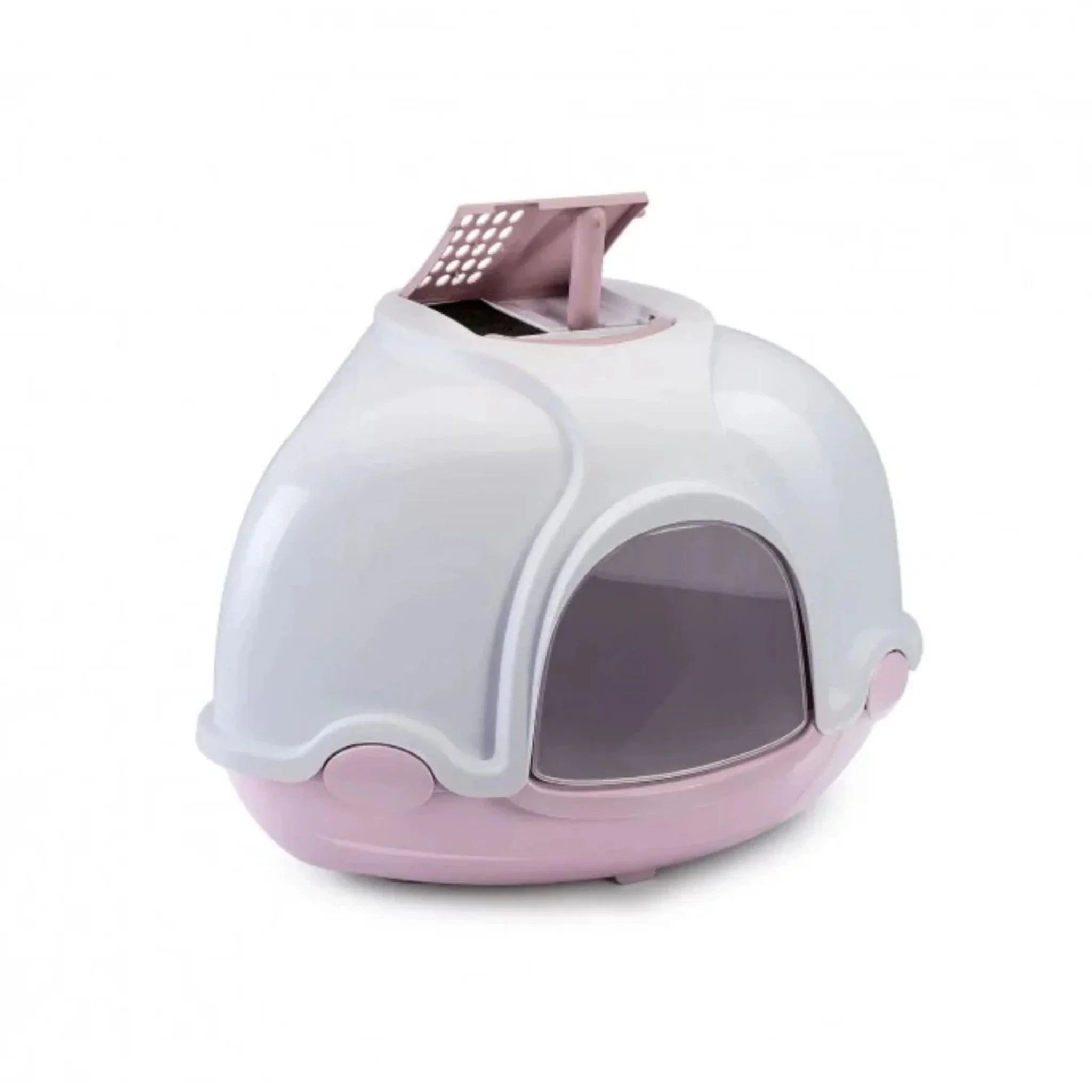 Imac Ginger Hooded Corner Cat Litter Tray - 52×52×44.5 cm - Image 3