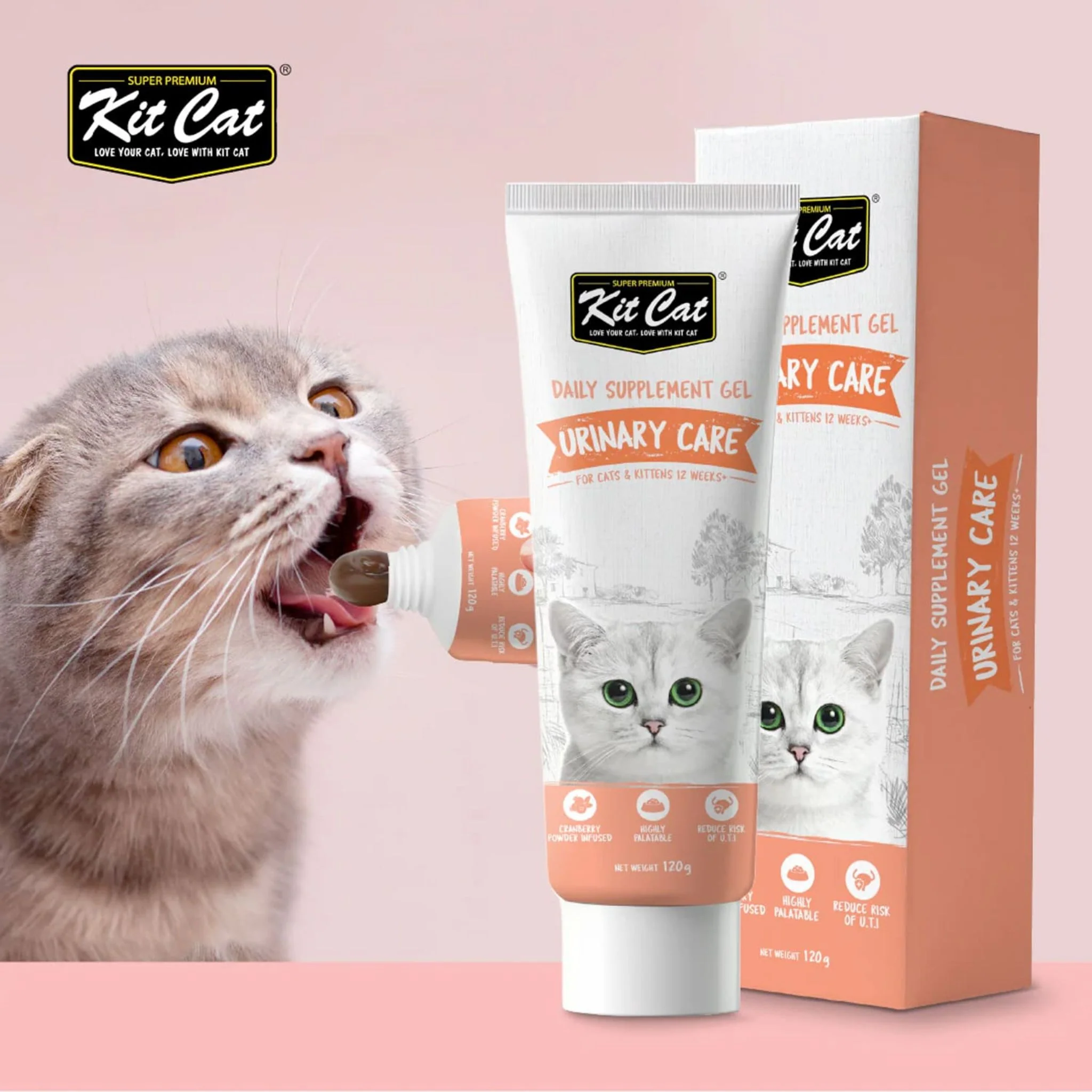 Kit Cat Daily Nutritional Supplement Gel For Cat & Kitten Urinary Care - 120g - Image 3