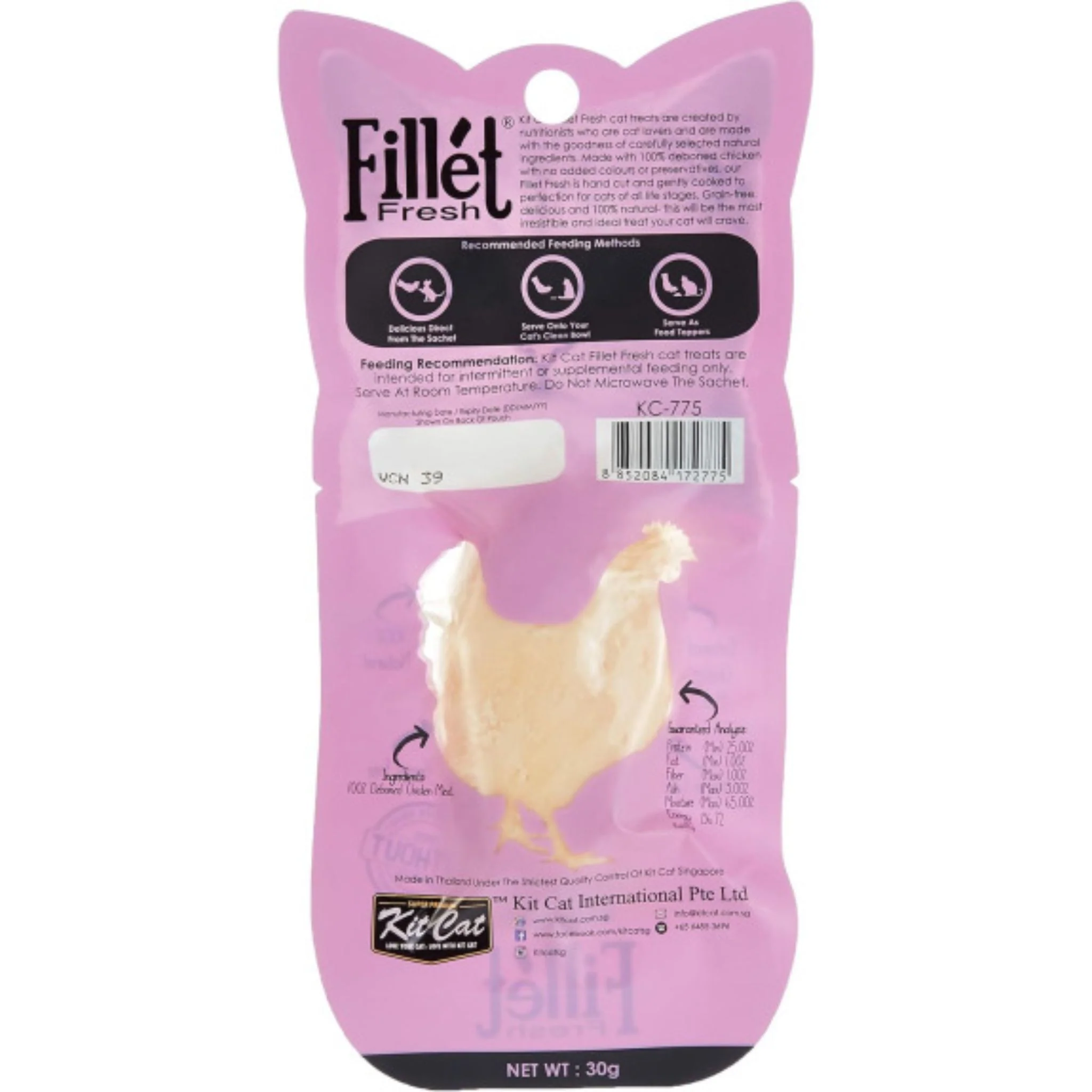 Kit Cat Fillet Fresh Grilled Chicken Cat Treat - 30g - Image 2