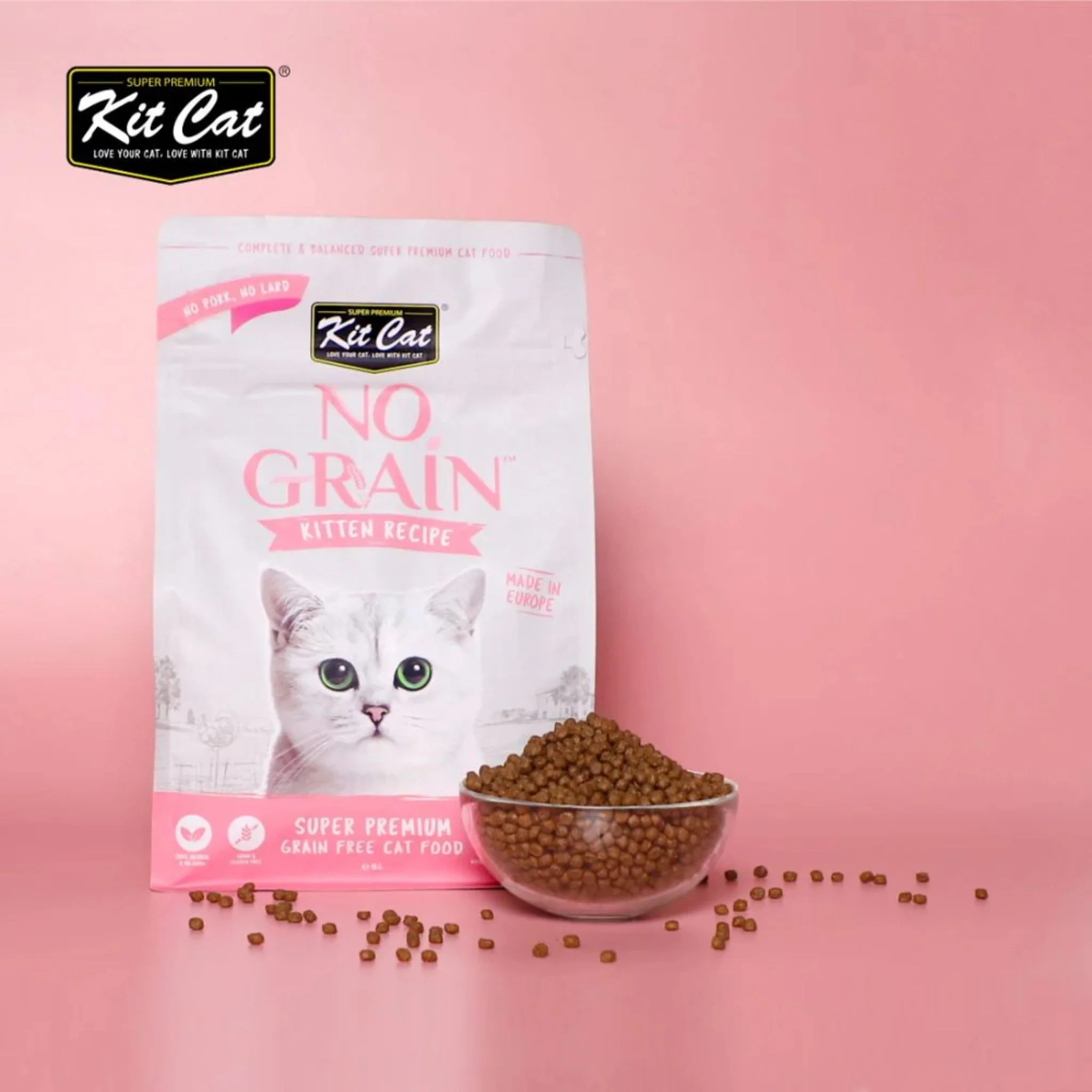 Kit Cat No Grain Kitten Recipe Super Premium Dry Food - Image 3