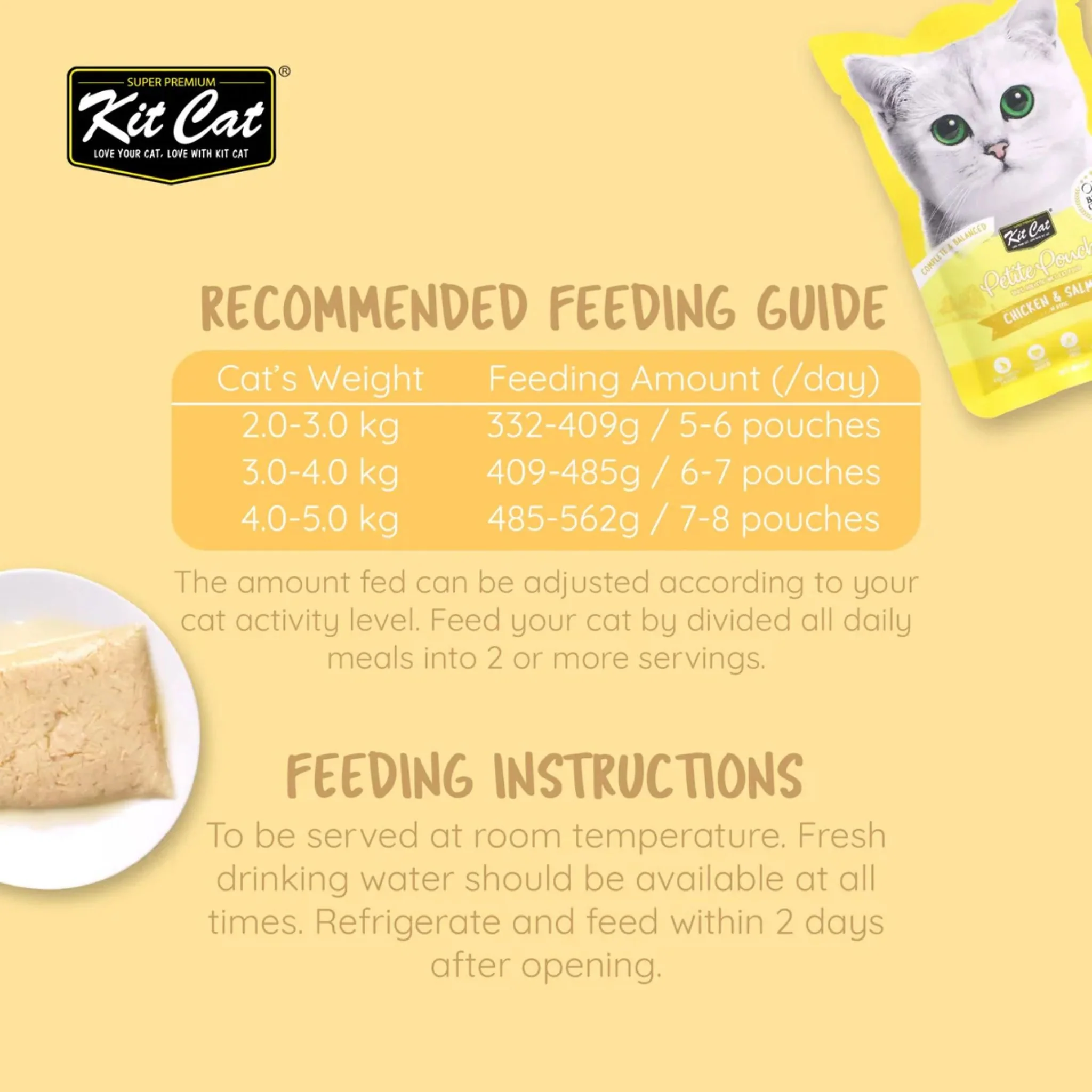 Kit Cat Petite Pouch - Chicken & Salmon In Aspic Wet Cat Food 70G - Image 4