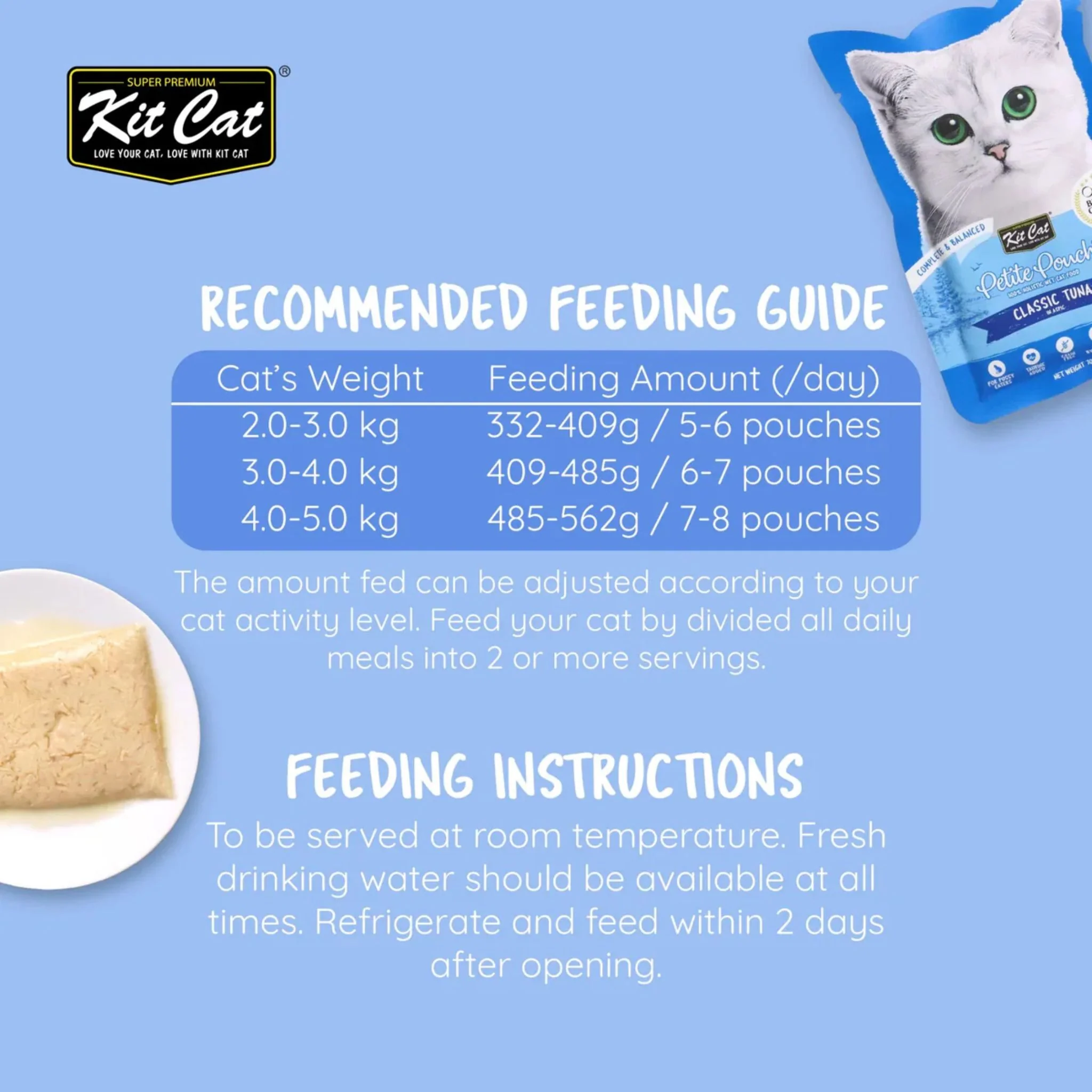 Kit Cat Petite Pouch - Classic Tuna In Aspic Wet Cat Food 70G - Image 3