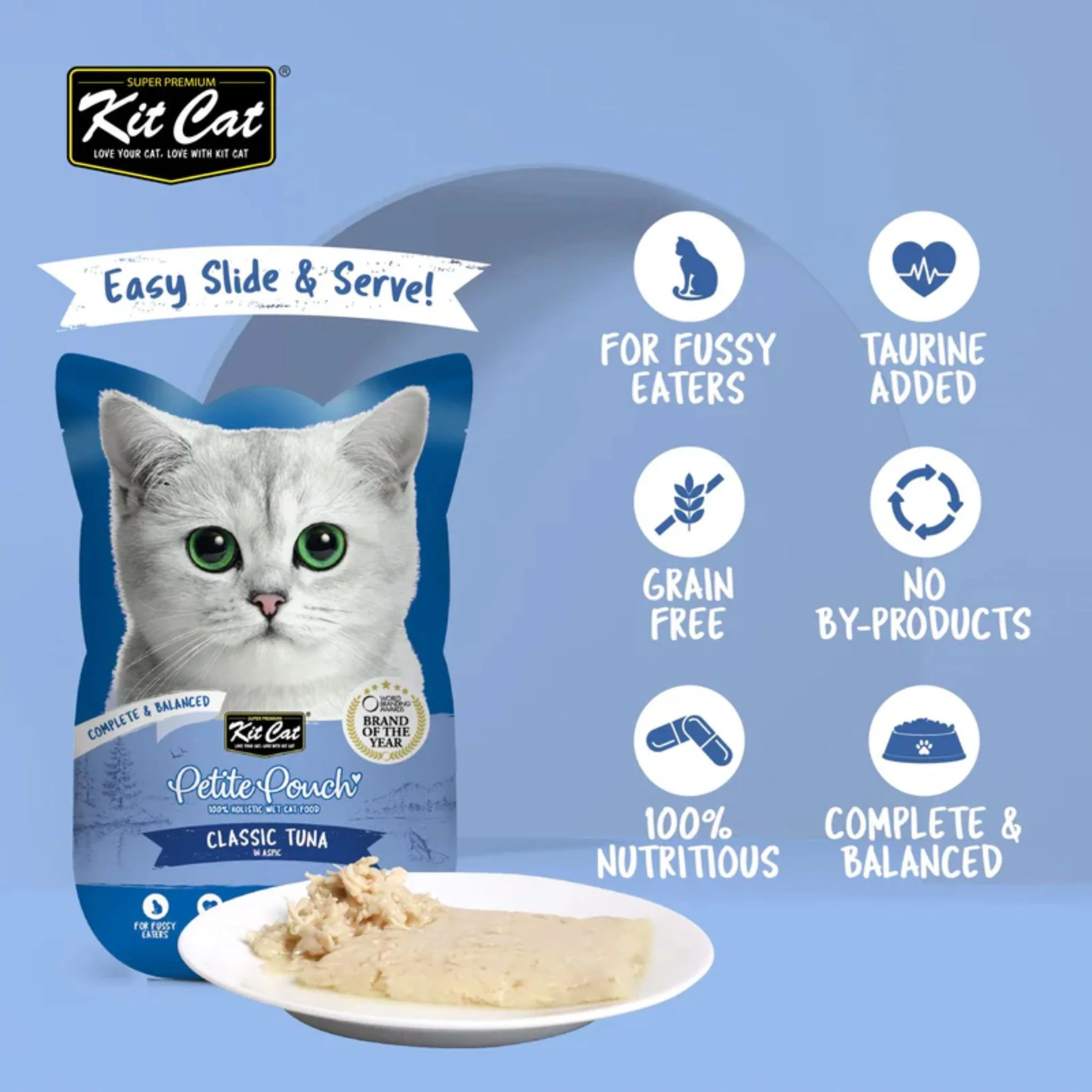 Kit Cat Petite Pouch - Classic Tuna In Aspic Wet Cat Food 70G - Image 4