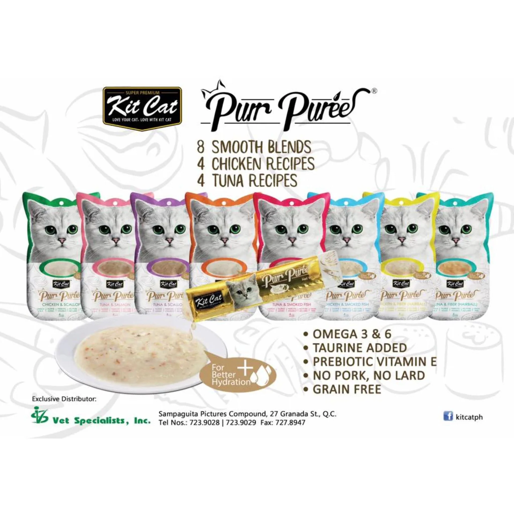 Kit Cat Purr Puree Tuna & Smoked Fish Cat Treats - 60g - Image 3