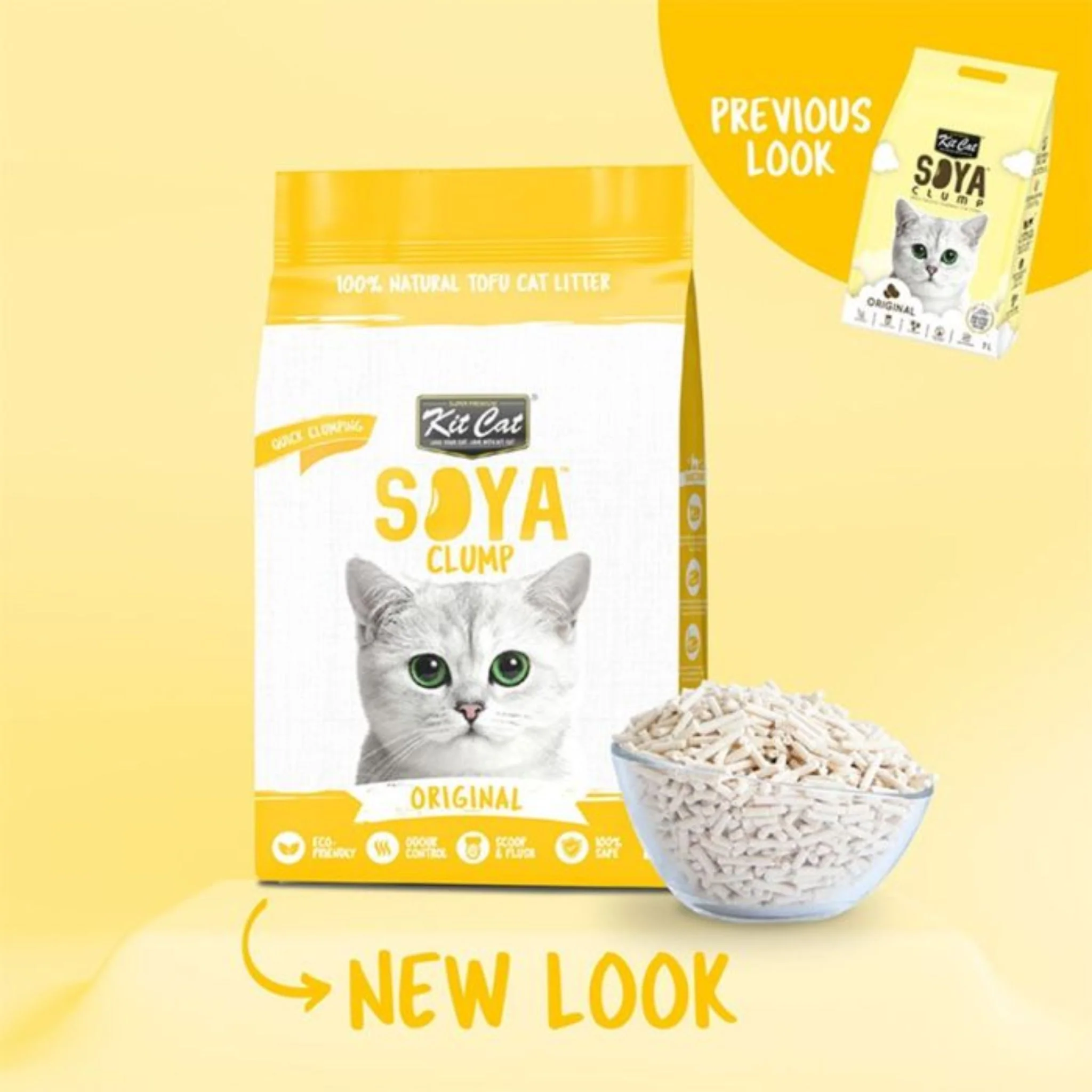 Kit Cat Soya Clump Cat Litter Original Unscented - 7L - Image 2